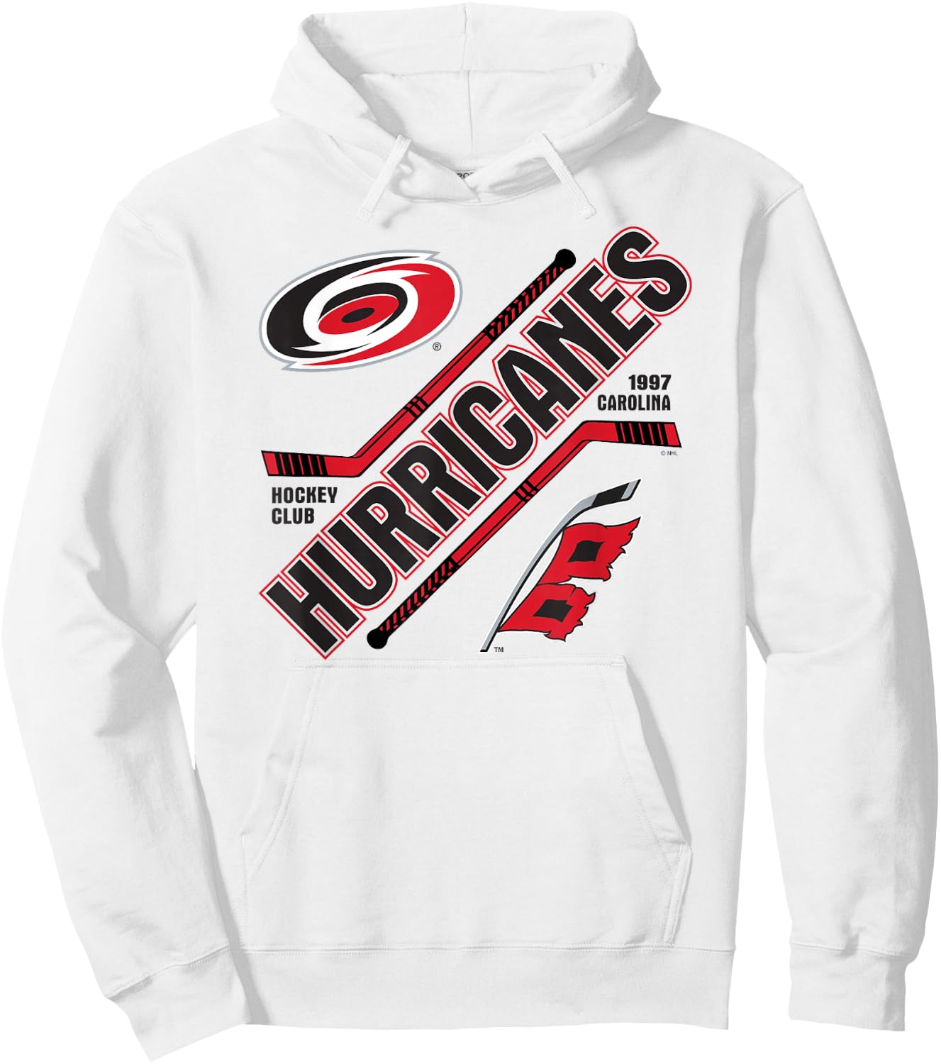 Carolina Hurricanes Force Heather Gray Officially Licensed Hoodie - Hoodie | White