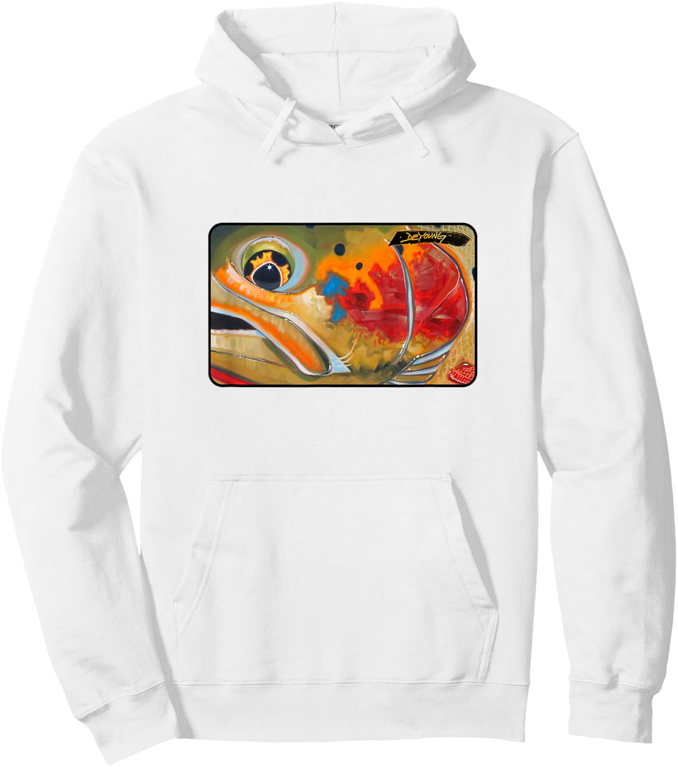 Cutthroat Yellowstone Fly Fishing Derek DeYoung Hoodie - Hoodie | White