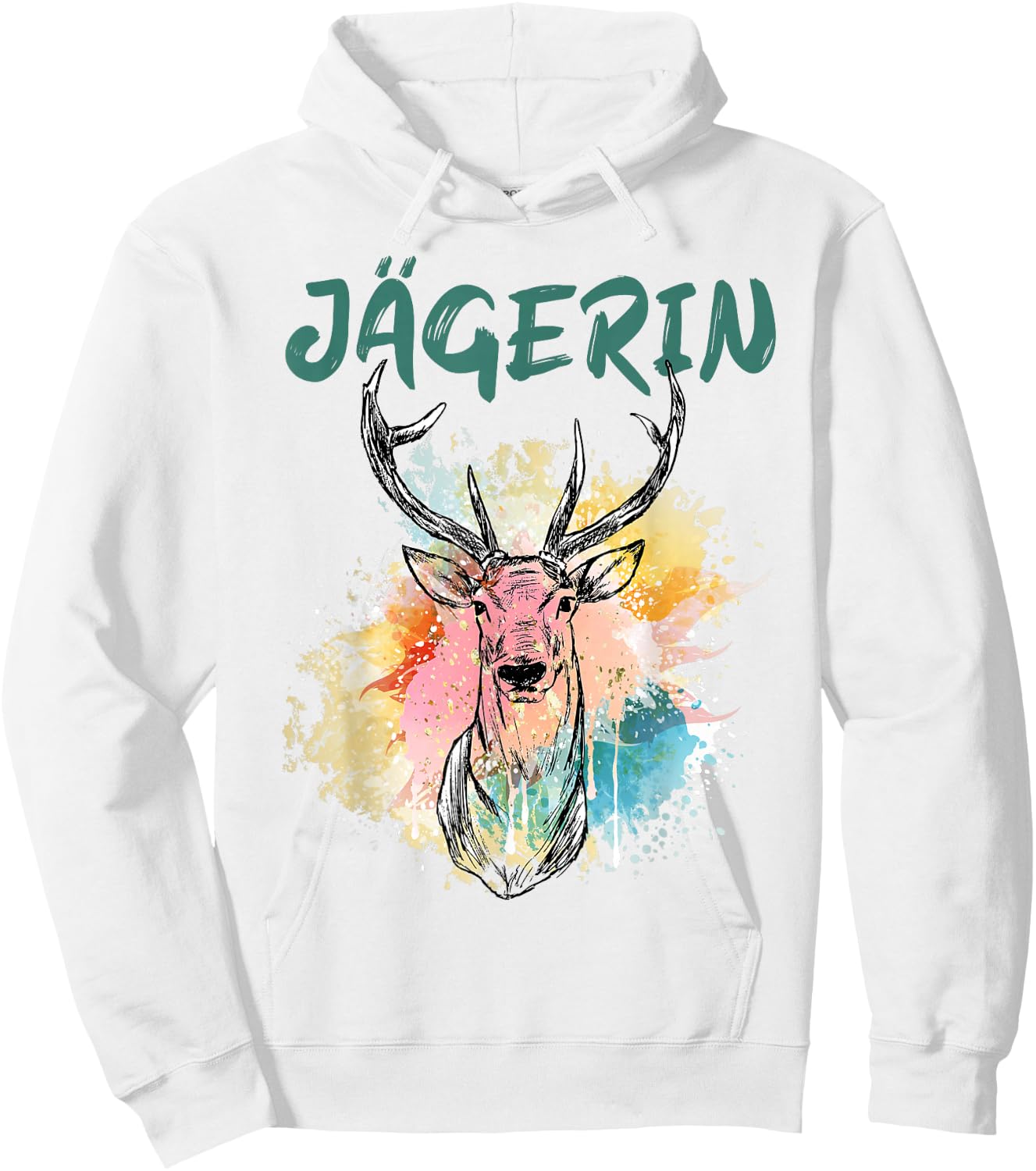 Jagen Hirsch Jagdbekleidung Jagdschein Damen Jagd Jägerin Hoodie - Hoodie | White