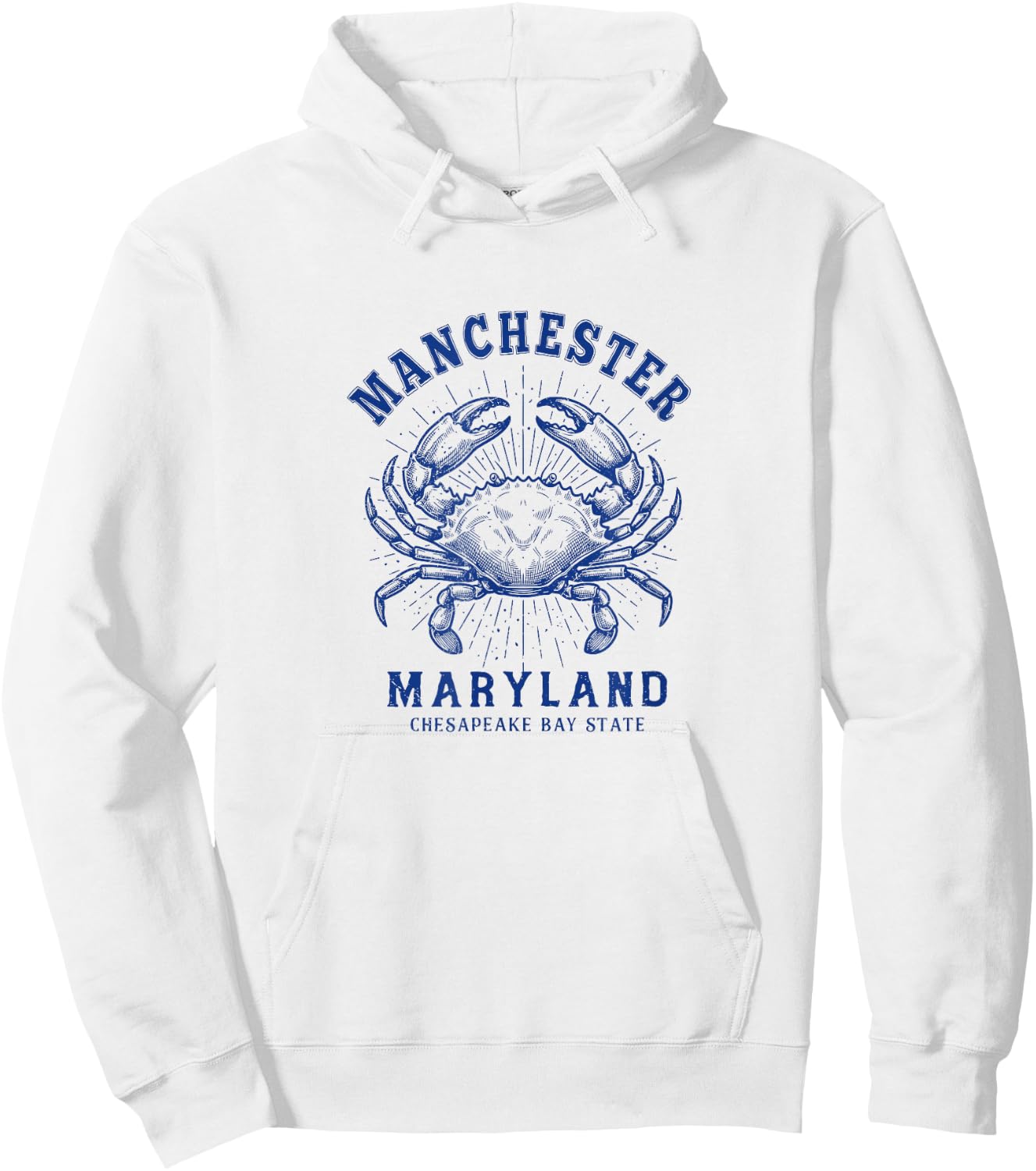 Maryland Blue Crab Coastal Manchester MD Design Hoodie - Hoodie | White