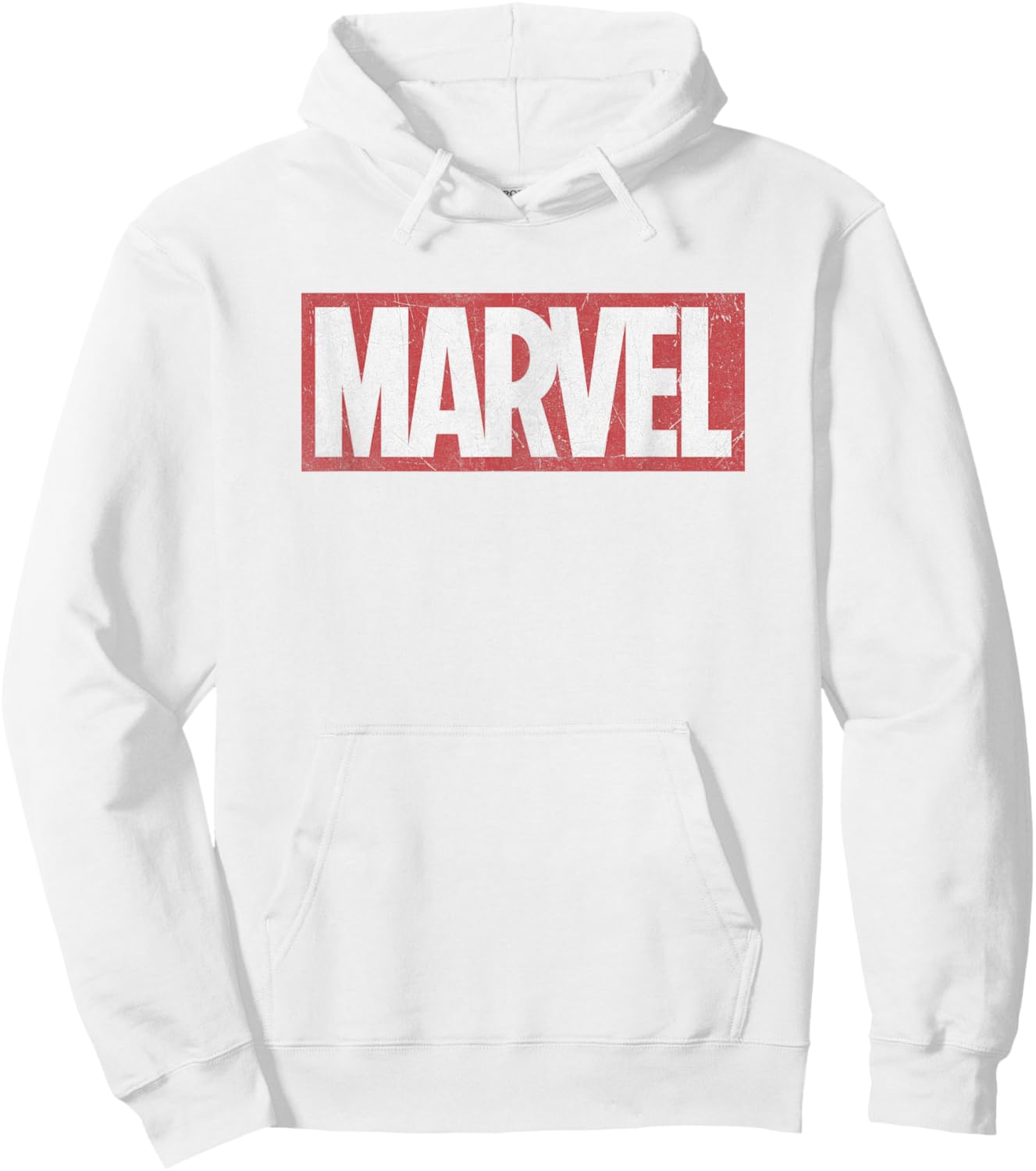 Marvel Classic Distressed Logo Graphic C2 Small Hoodie - Hoodie | White