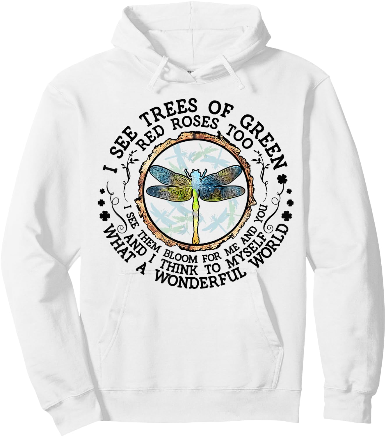 I see trees of green red roses too I see them bloom in me Hoodie - Hoodie | White