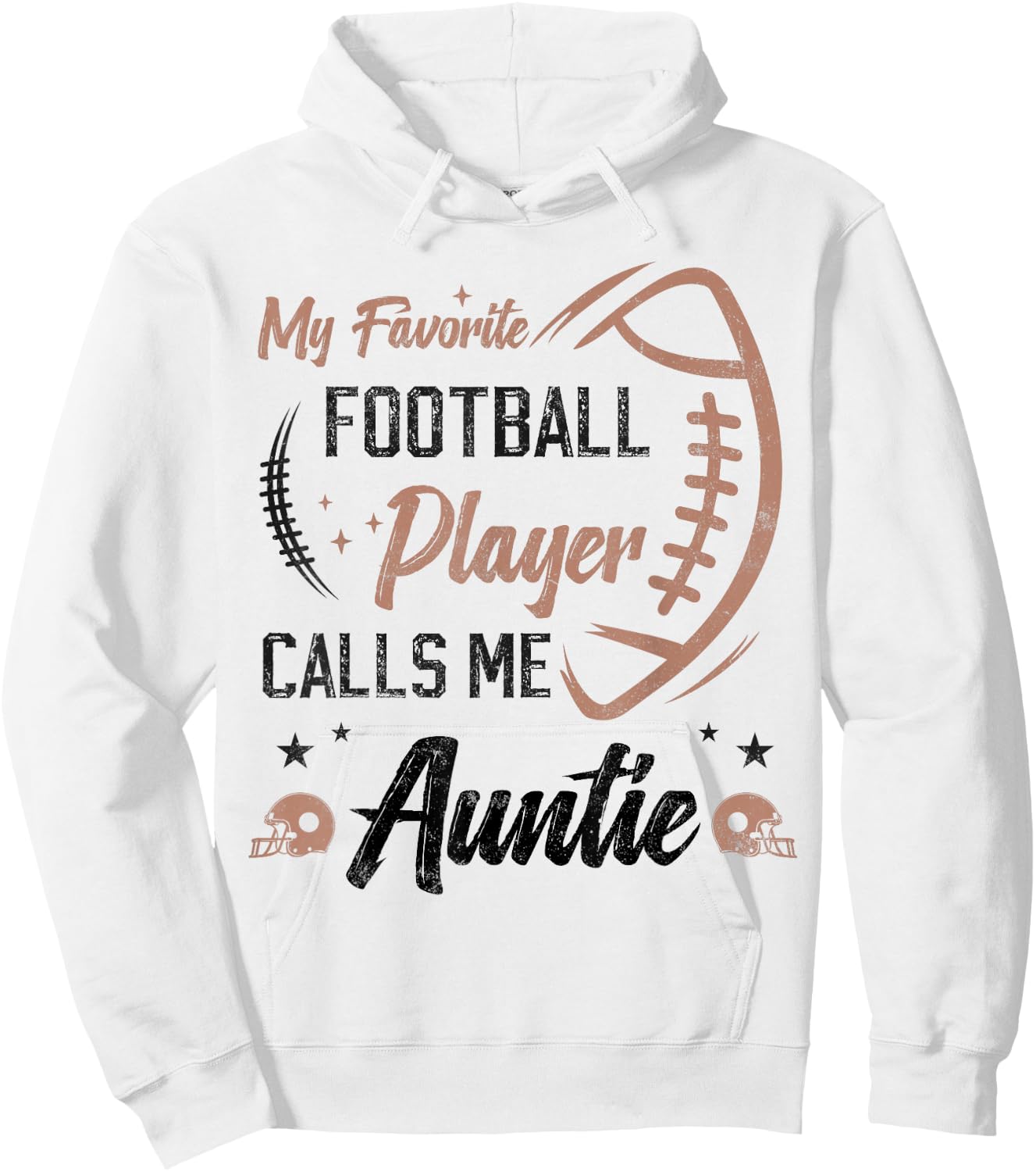 My Favorite Football Player Calls Me Auntie Football aunt Hoodie - Hoodie | White