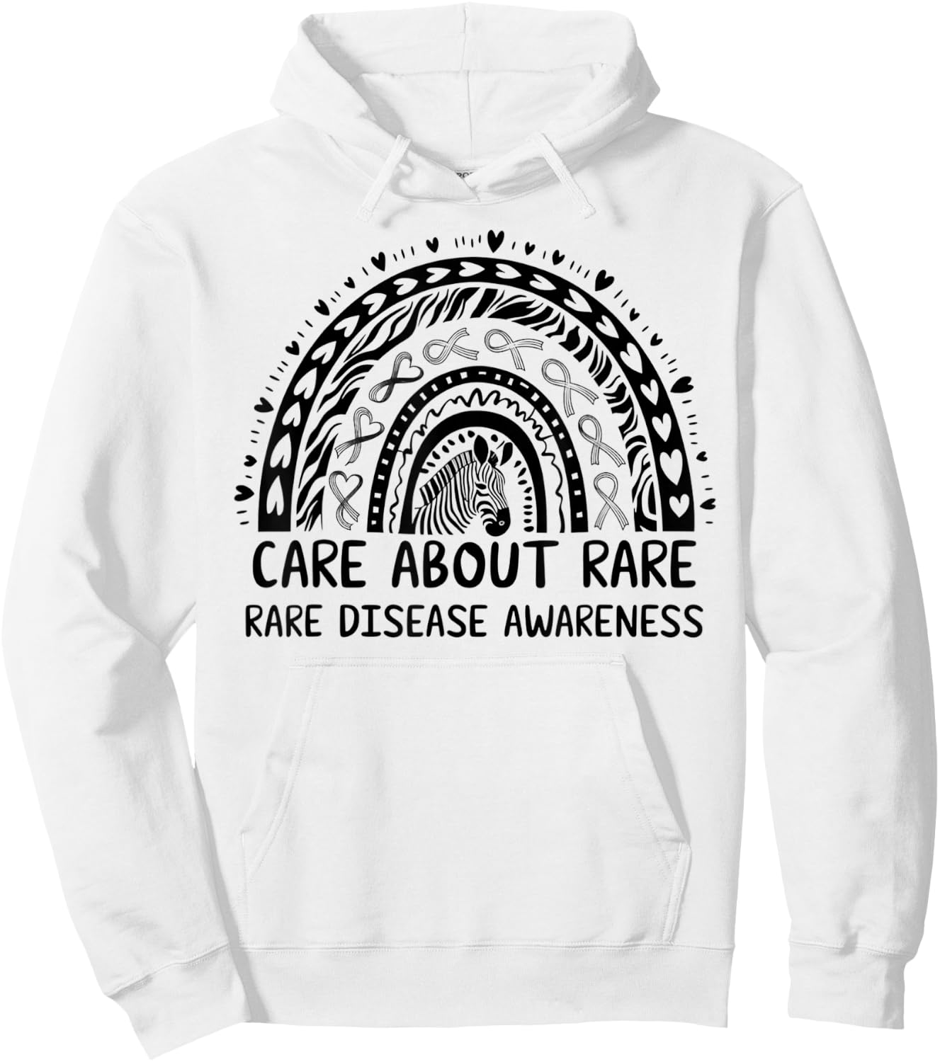 Rare Disease Day 2026 Shirt - Care Rare Disease Awareness Hoodie - Hoodie | White