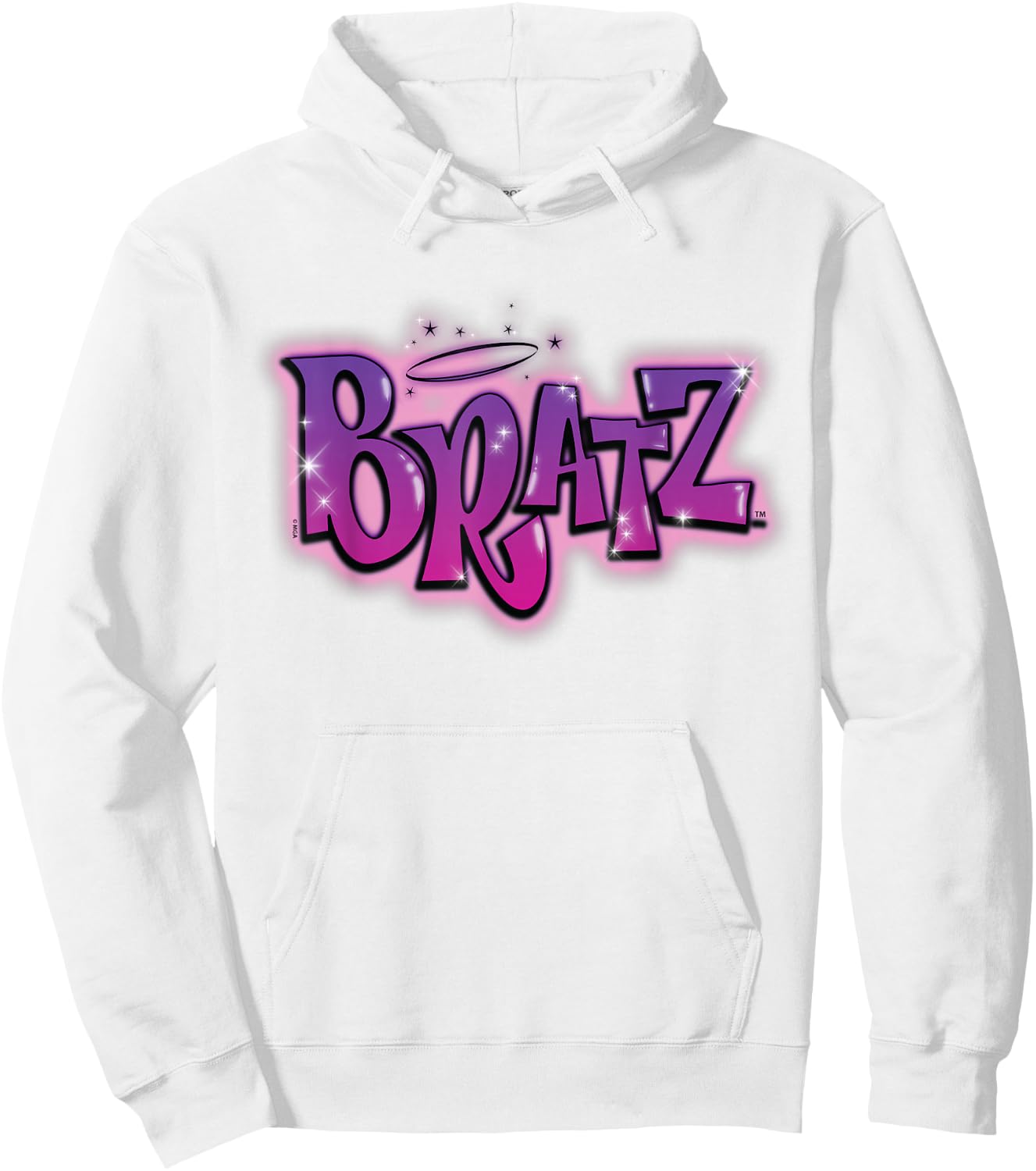 Bratz - Airbrush Pink and Purple Logo Hoodie - Hoodie | White