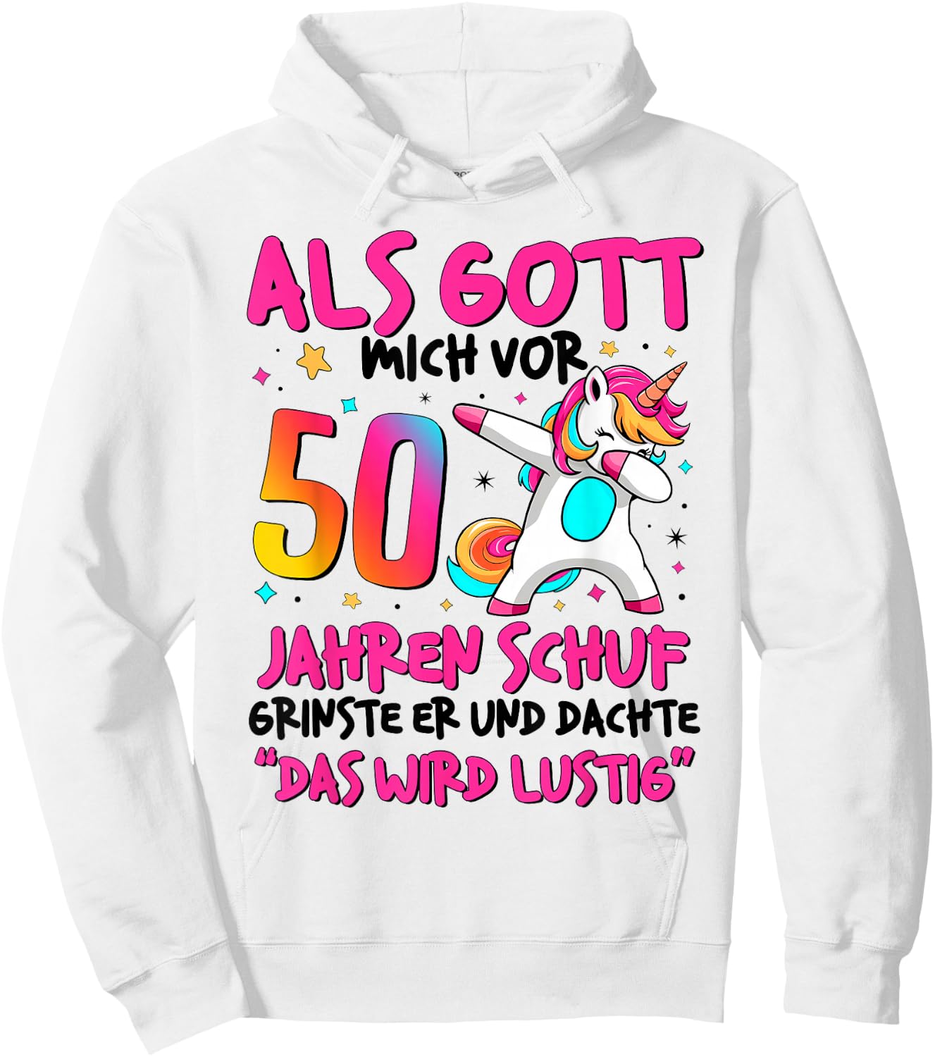 Women's 50th Birthday 50 Years Woman 50 It Will Be Funny, gray Hoodie - Hoodie | White