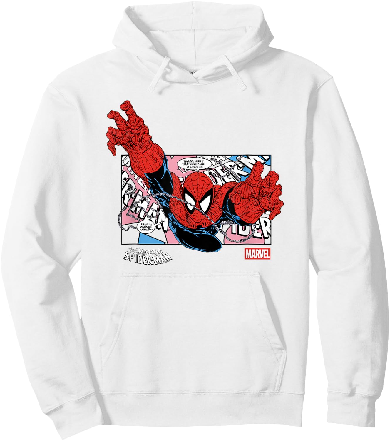 Marvel Comics Spider-Man Action Pose Vintage Hoodie - Hoodie | White