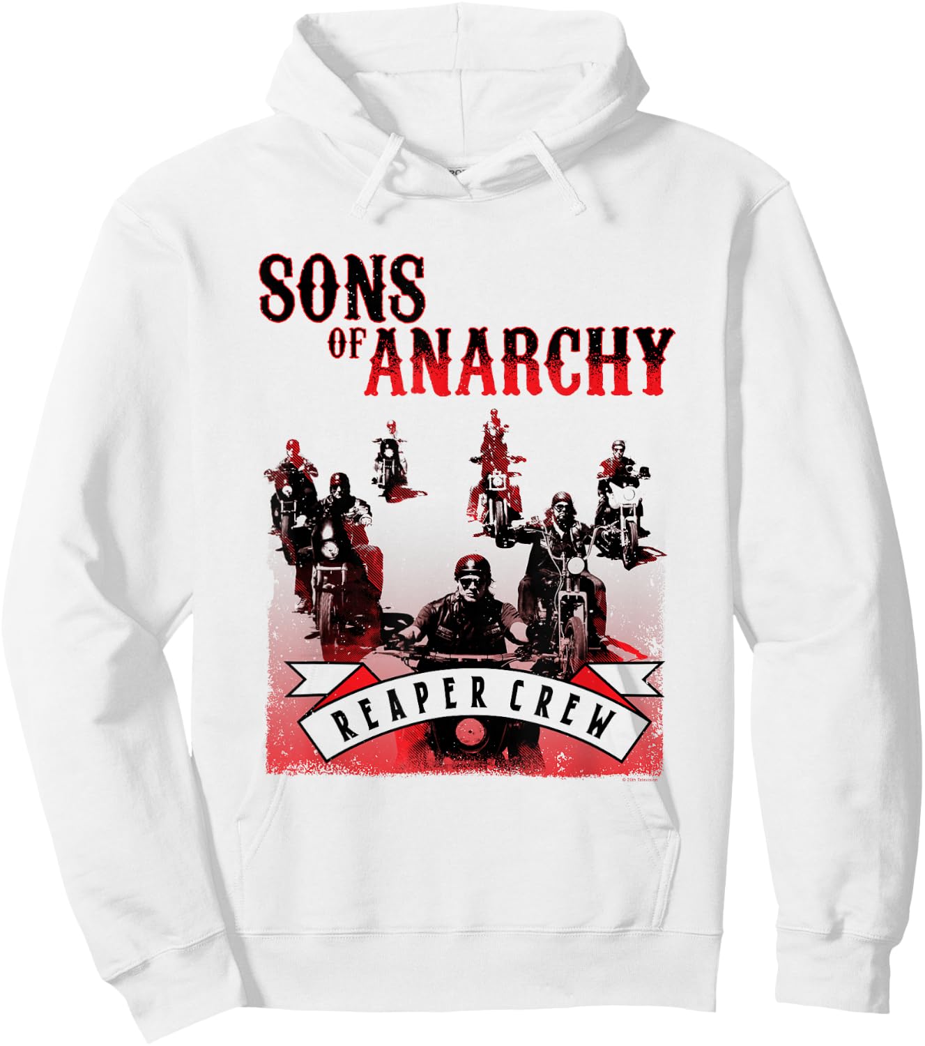 Sons of Anarchy Black and Red Poster Hoodie - Hoodie | White