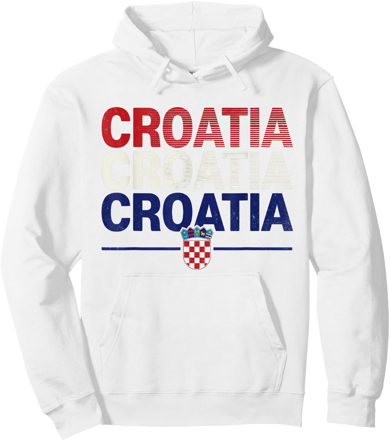 Croatia Hrvatska Flag Zagreb Croatian Jersey Retro Hoodie - Hoodie | White