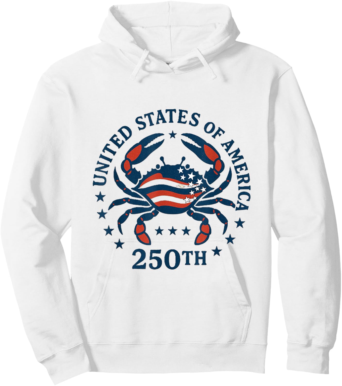 God Bless America/July 4th/ USA Designs/Red White and Blue Hoodie - Hoodie | White