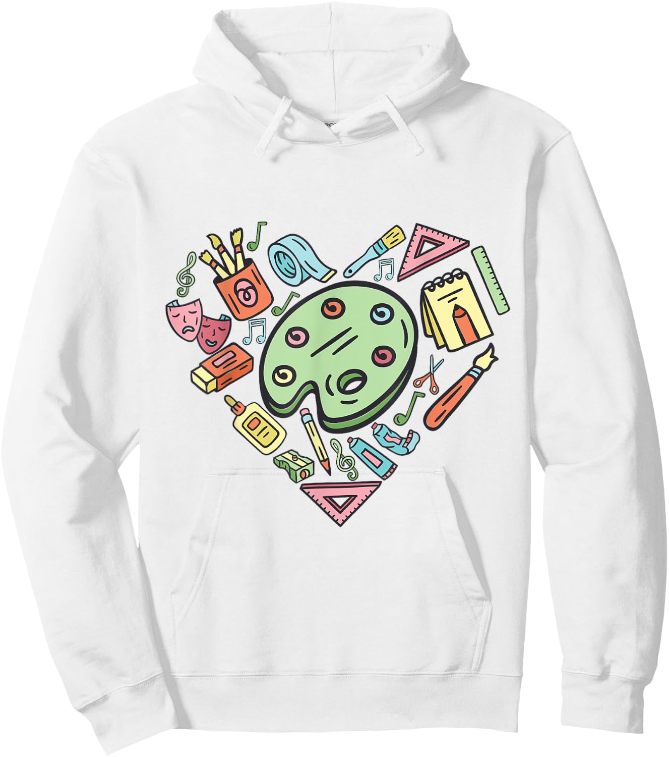 I Love Art Design For Artists Painter Art Lover Hoodie - Hoodie | White