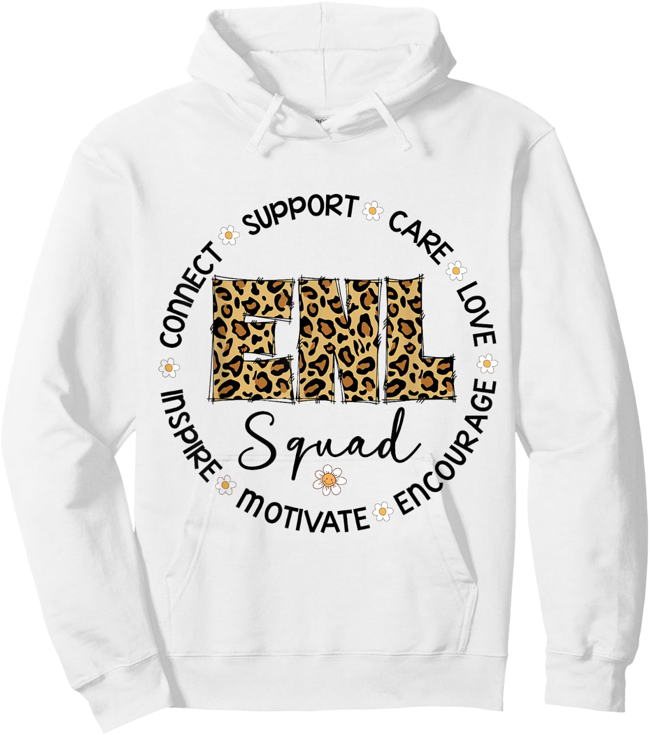 Leopard ENL Squad Appreciation Week back to school Hoodie - Hoodie | White
