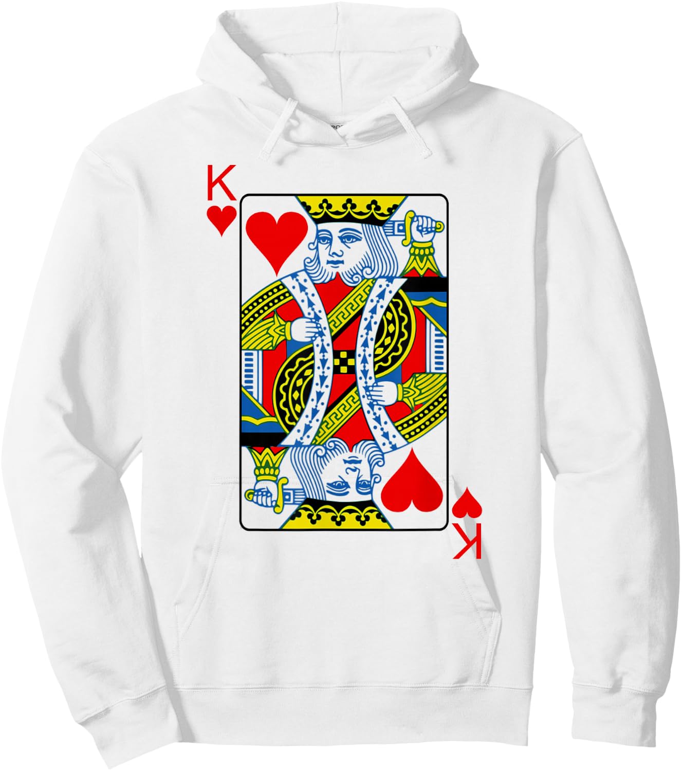 Playing Card King Of Hearts I Heart King Hoodie - Hoodie | White
