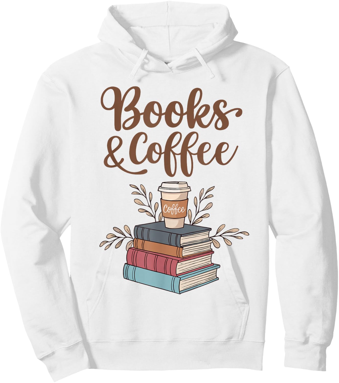 Reading and Coffee Lovers | Coffee and Books , White Hoodie - Hoodie | White