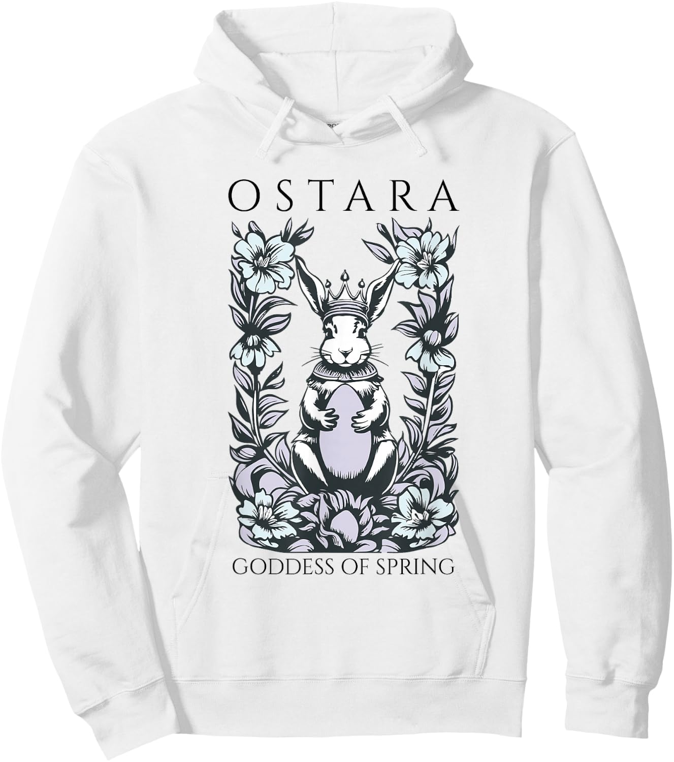 Ostara Goddess of Spring Easter Bunny Blessings Fertility Hoodie - Hoodie | White