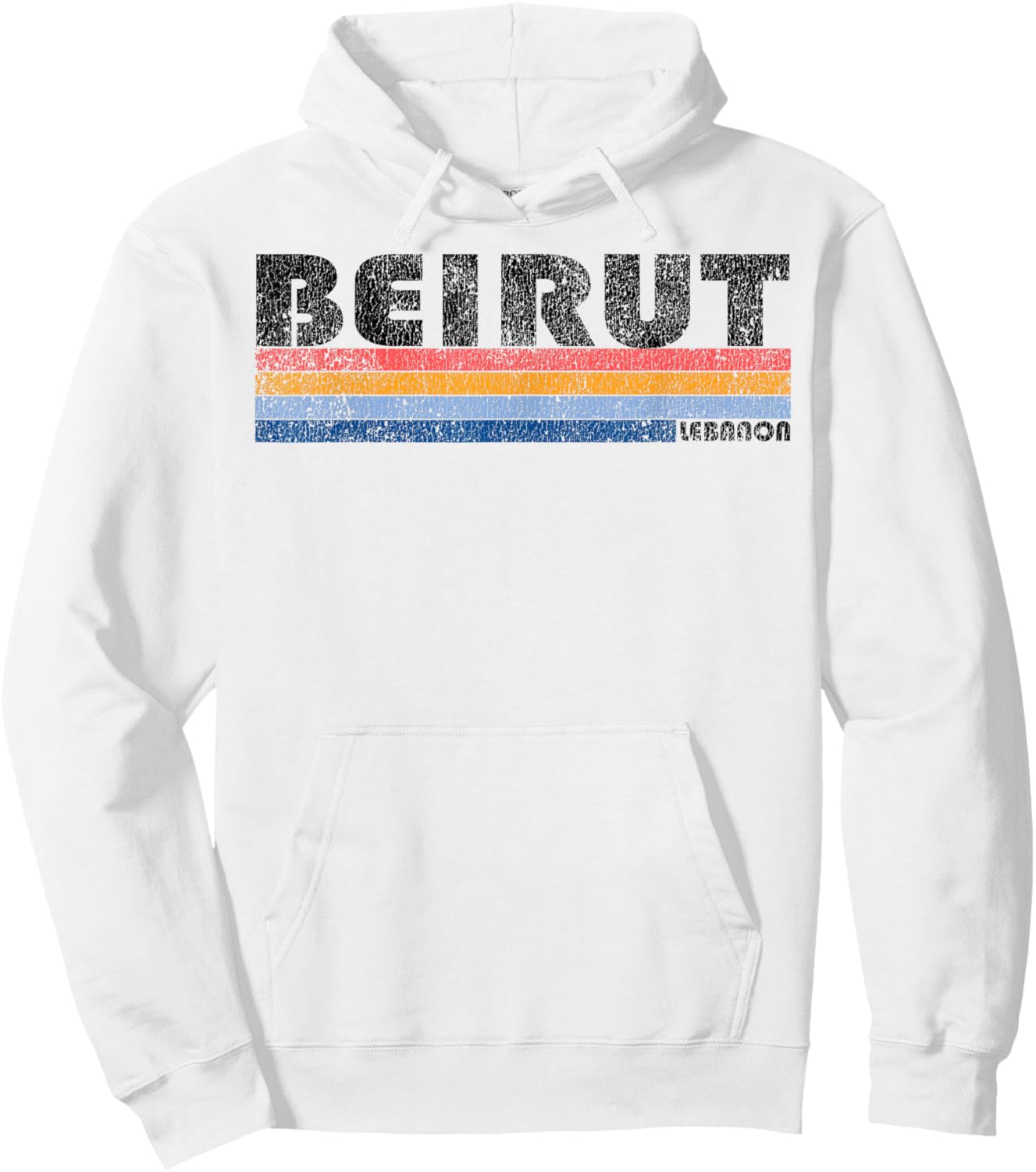 Vintage 1980s Style Beirut Lebanon design Hoodie - Hoodie | White