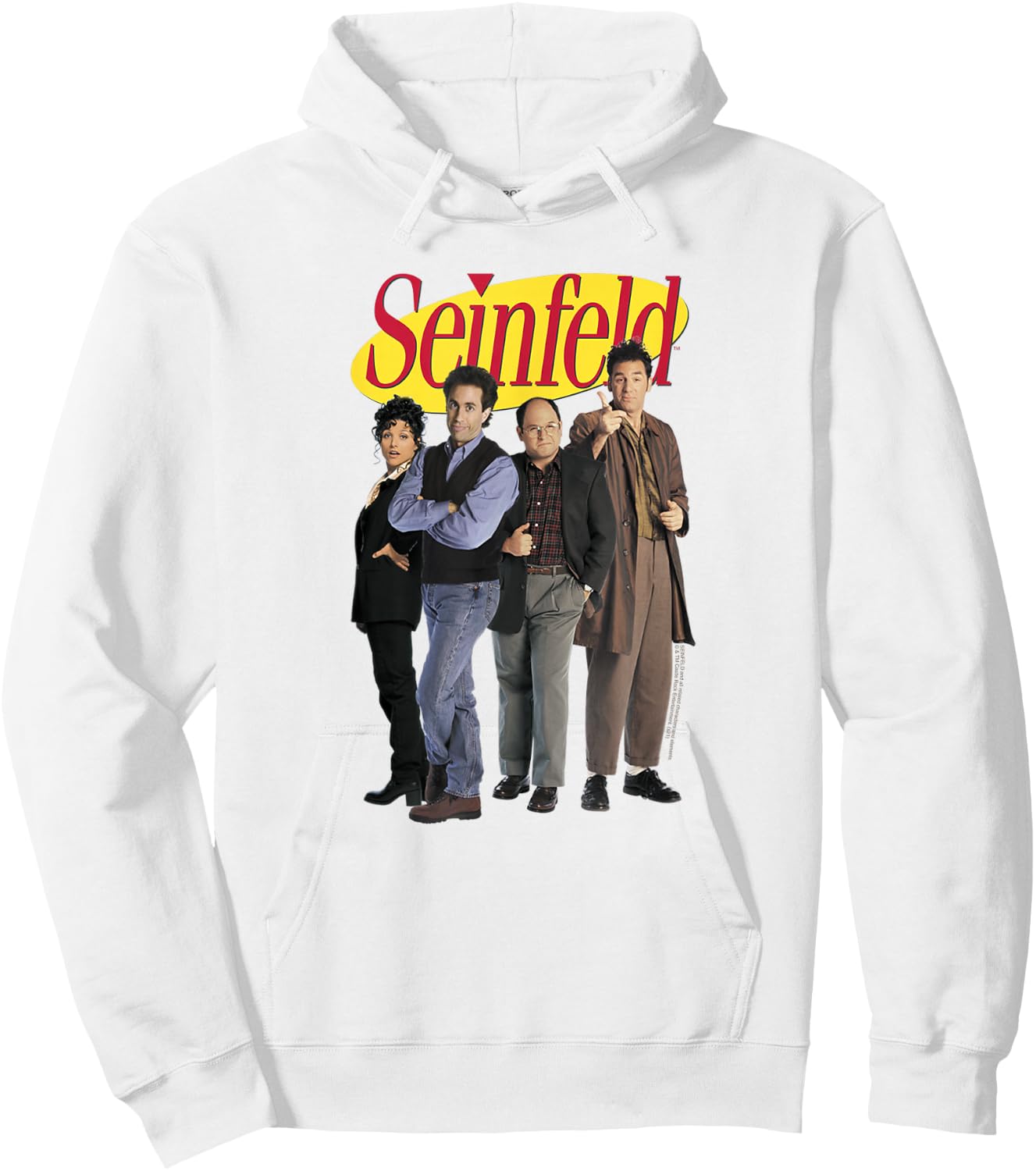 Seinfeld Cast and Logo Hoodie - Hoodie | White
