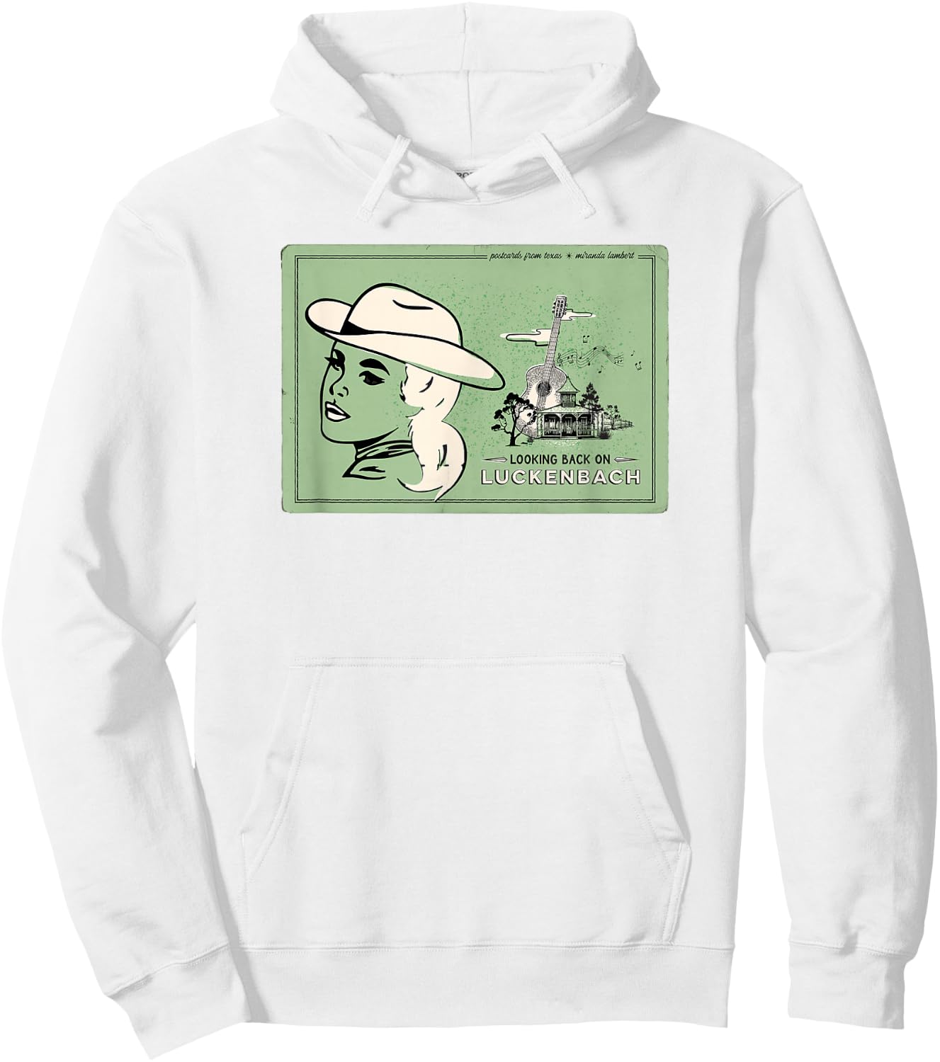 Miranda Lambert Luckenbach Postcards From Texas Hoodie - Hoodie | White