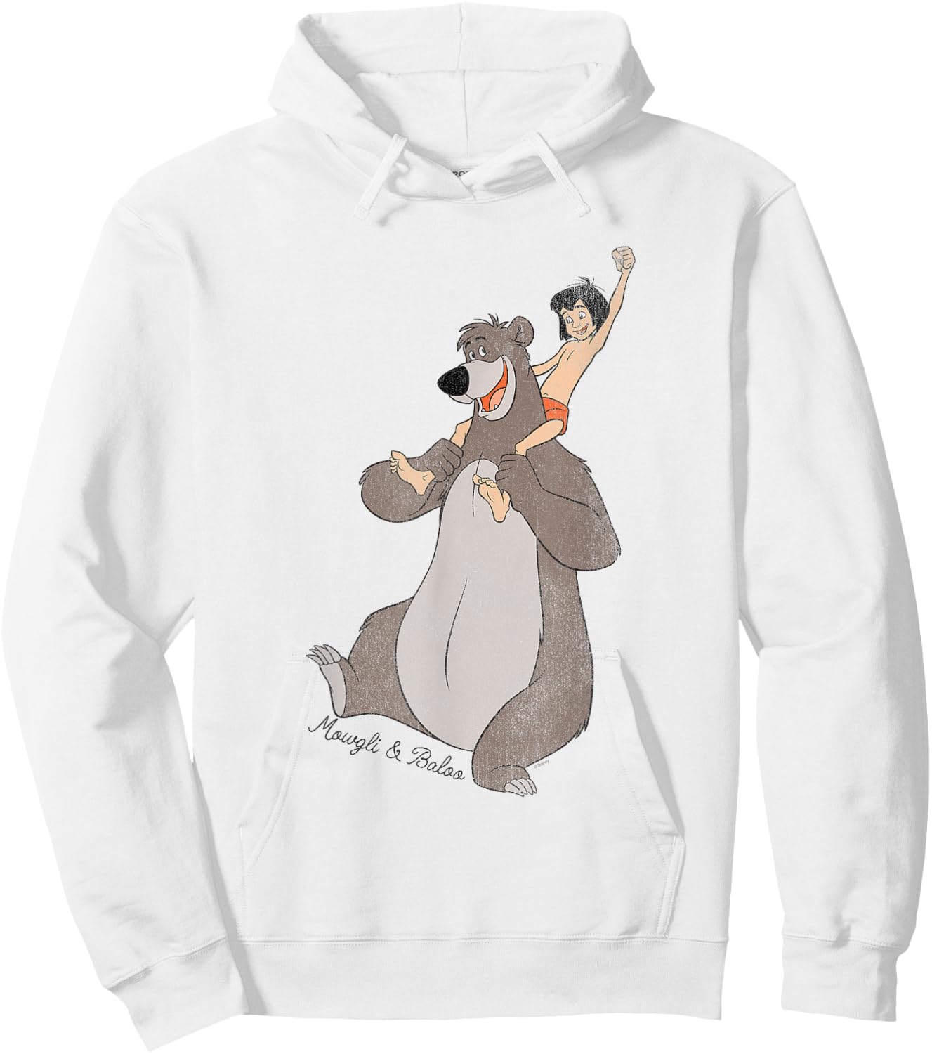 Jungle Book Mowgli And Baloo , White Hoodie - Hoodie | White