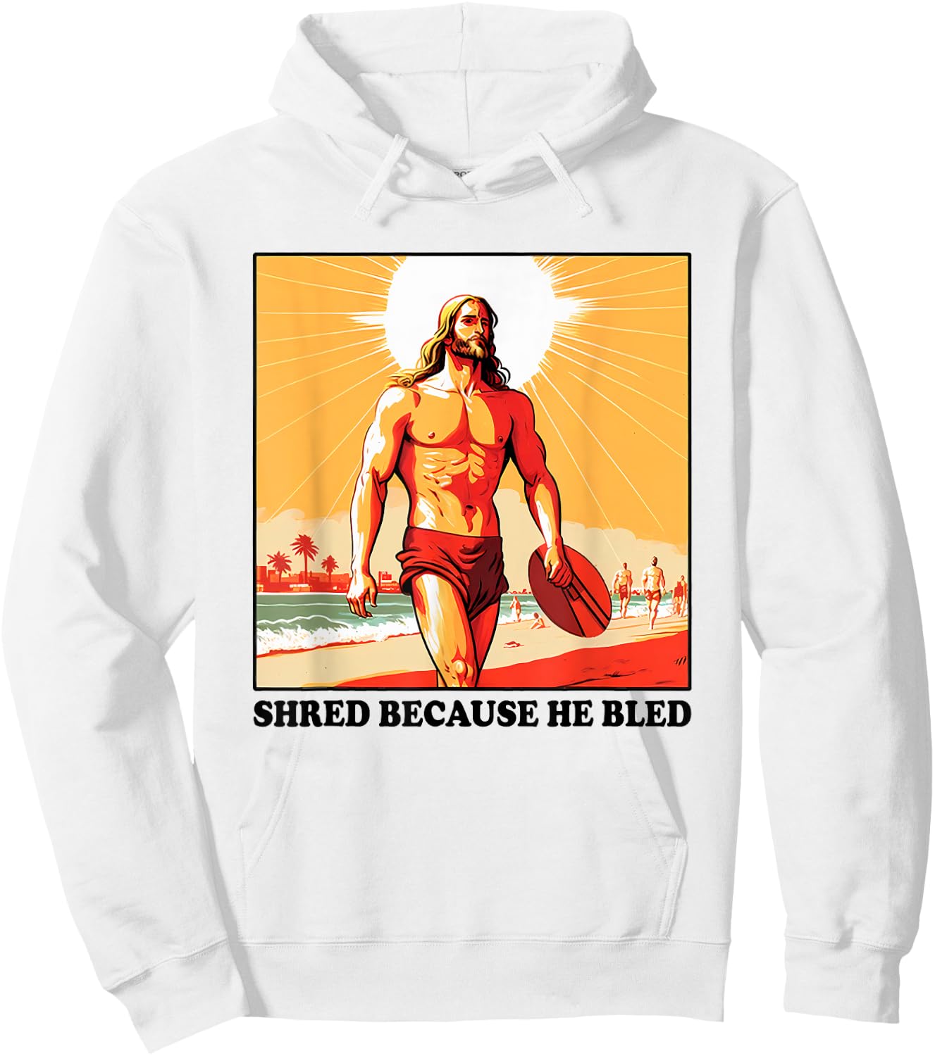Shred Because He Bled Christian Jesus Faith Hoodie - Hoodie | White