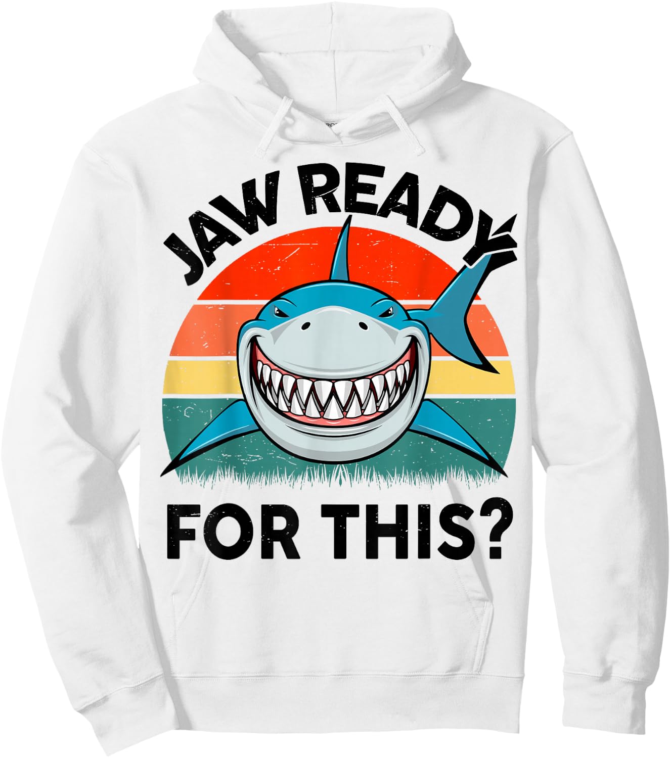 Jaw Ready For This? Shark Hoodie - Hoodie | White