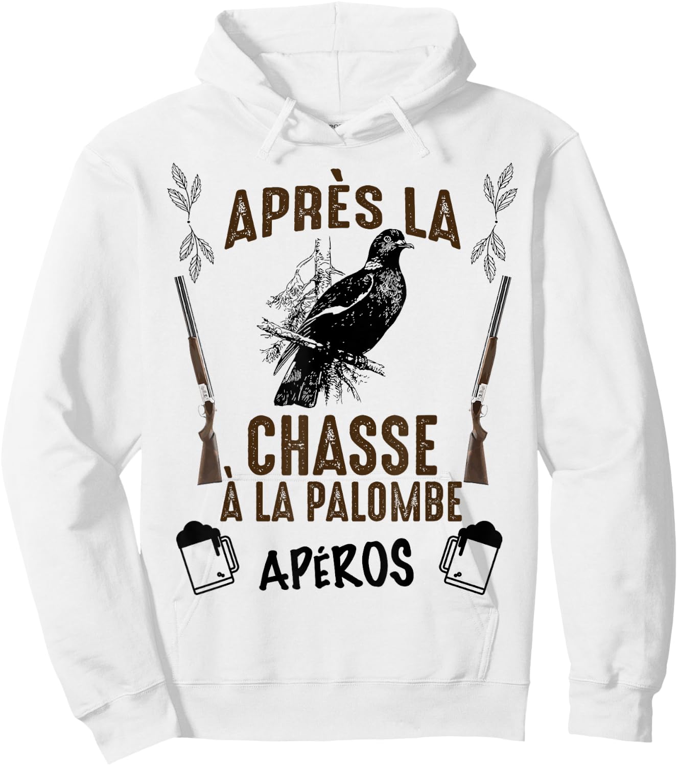 Après La Palombe Apéro Tradition Hunting Humour Hunter Hoodie - Hoodie | White
