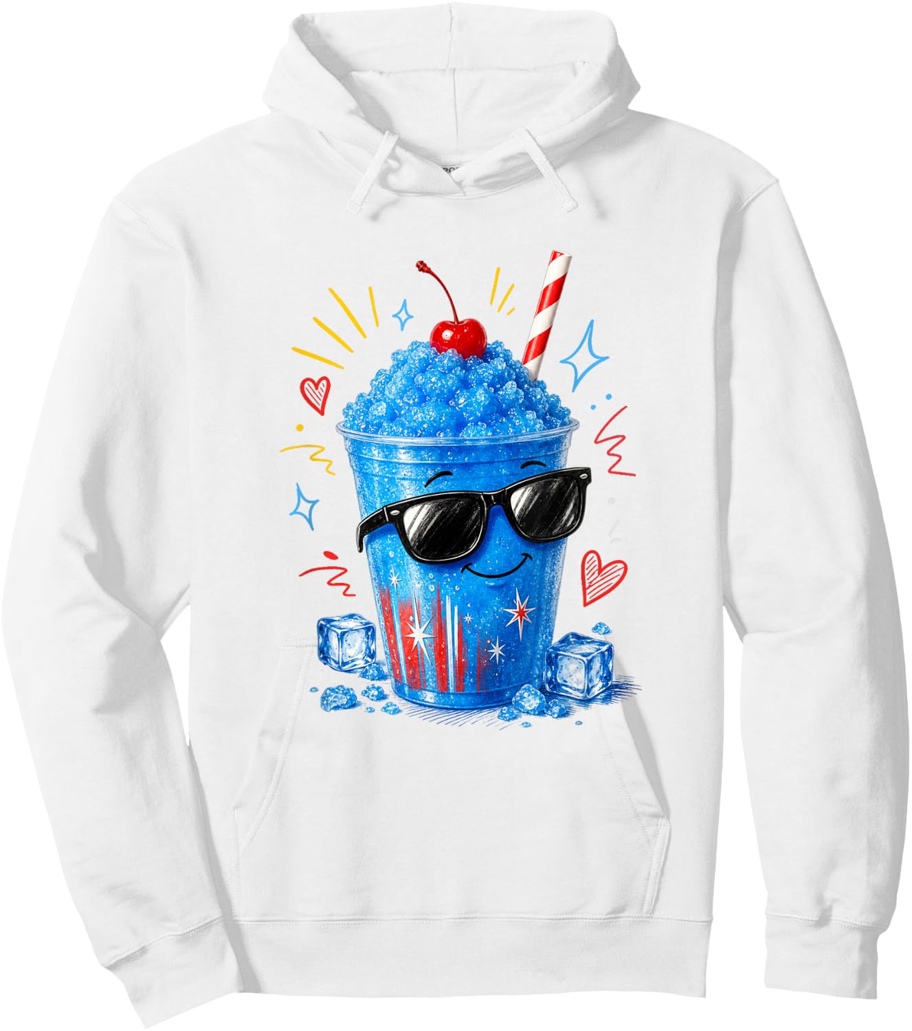 Slushies Cool Fun Summer Slushy Drink Slushie Lover Hoodie - Hoodie | White
