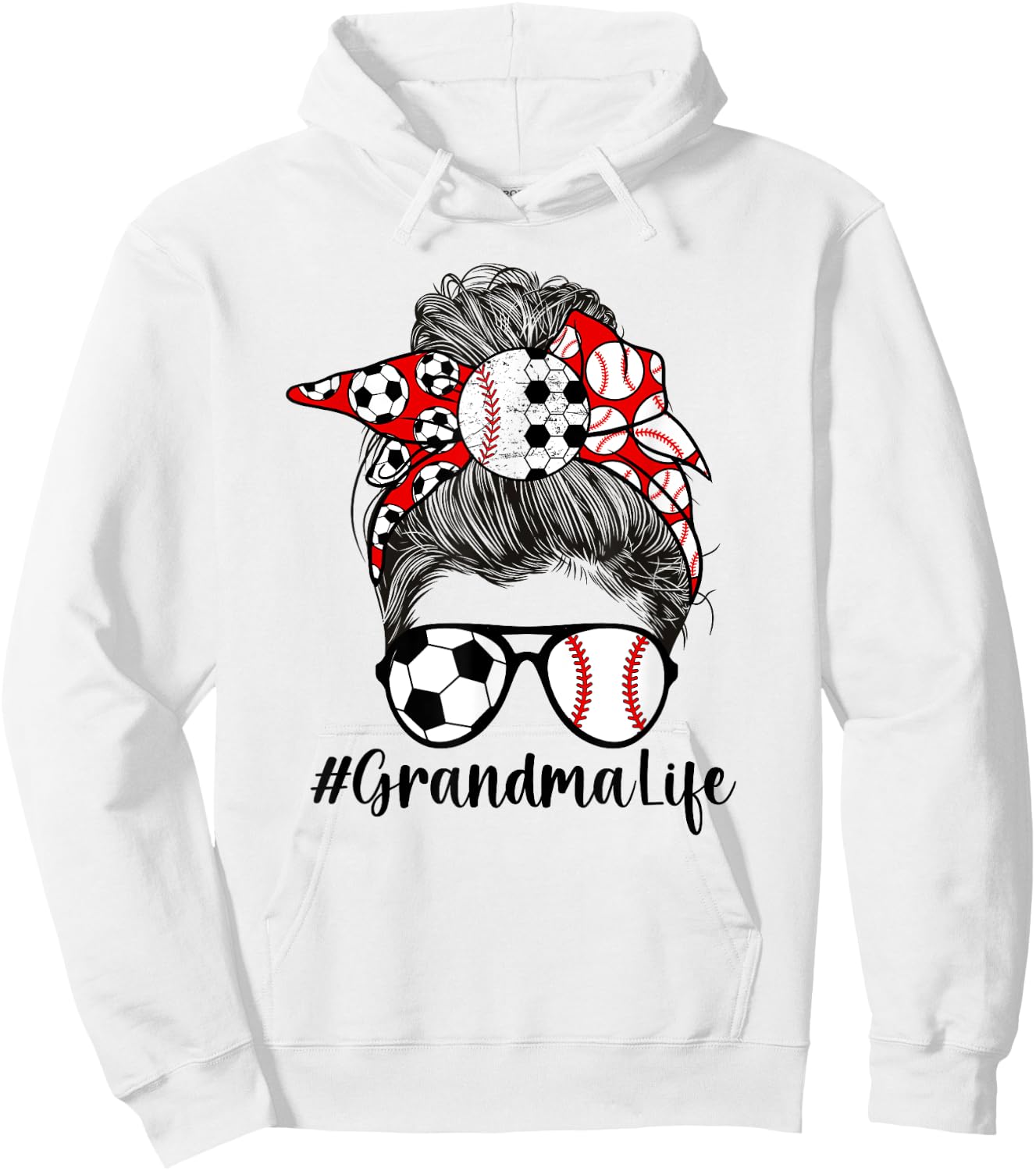 Soccer Baseball Grandma Life Baseball Soccer Grandma Hoodie - Hoodie | White