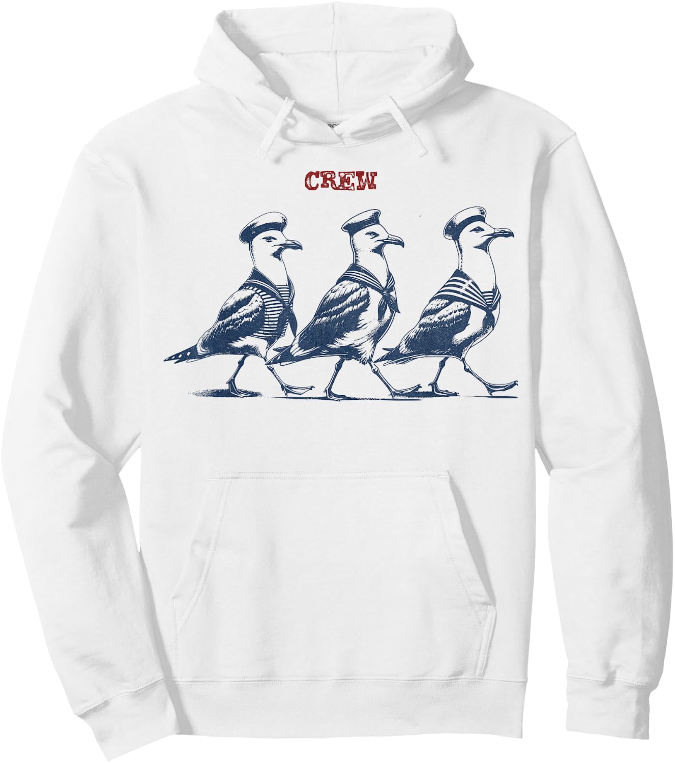 Crew - Funny Seagulls - Boat Yacht Cruise Ship , gray Hoodie - Hoodie | White