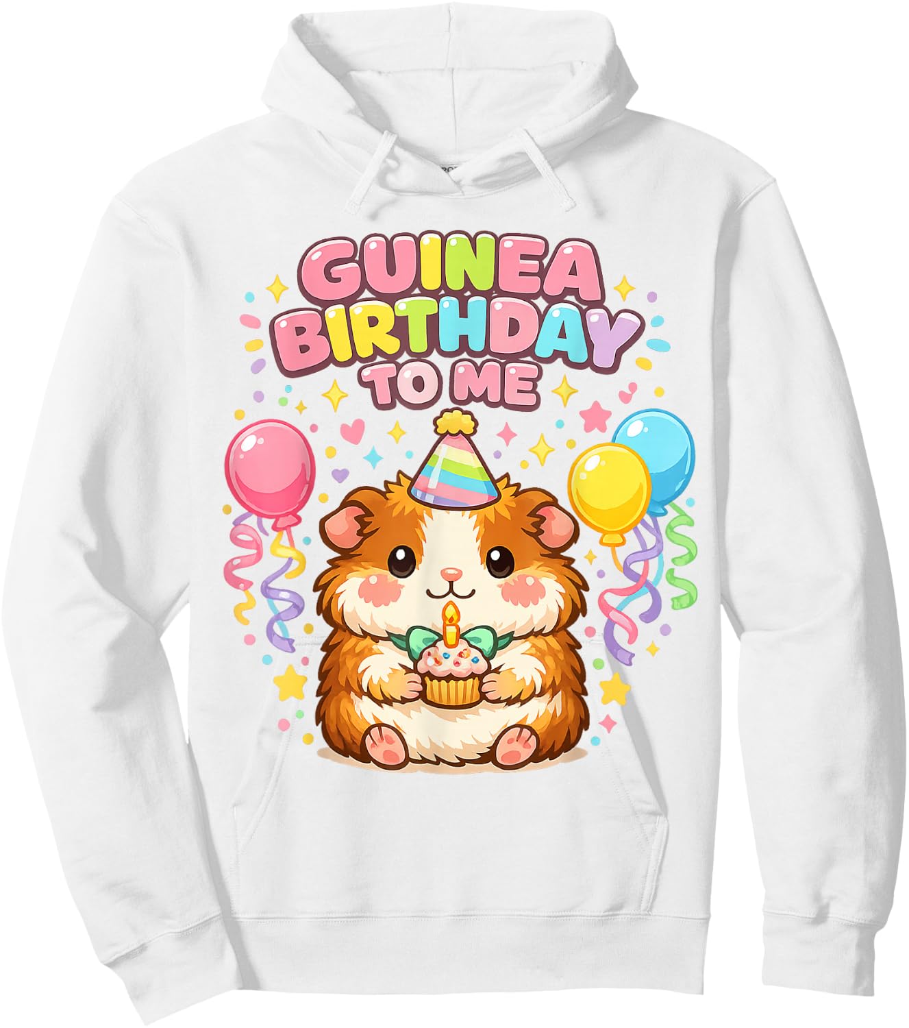 Guinea Birthday Girl Cute Guinea Pig Lovers Animal Bow Party Hoodie - Hoodie | White