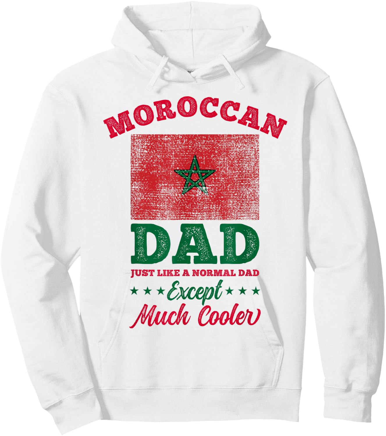 Moroccan Dad Fathers Day Hoodie - Hoodie | White