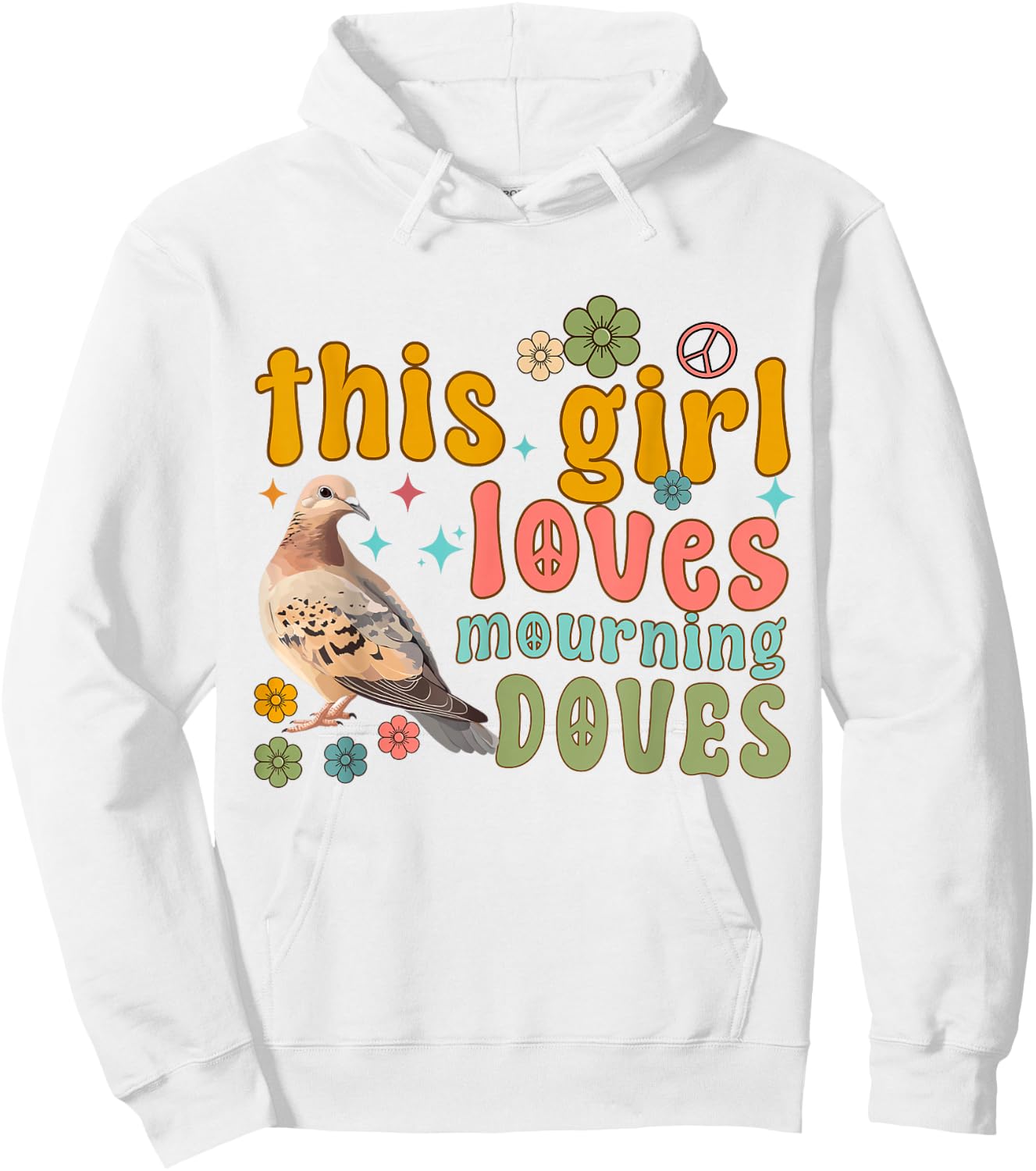 Mourning Dove Bird Lover Women Daughter Girl Turtle Dove Hoodie - Hoodie | White