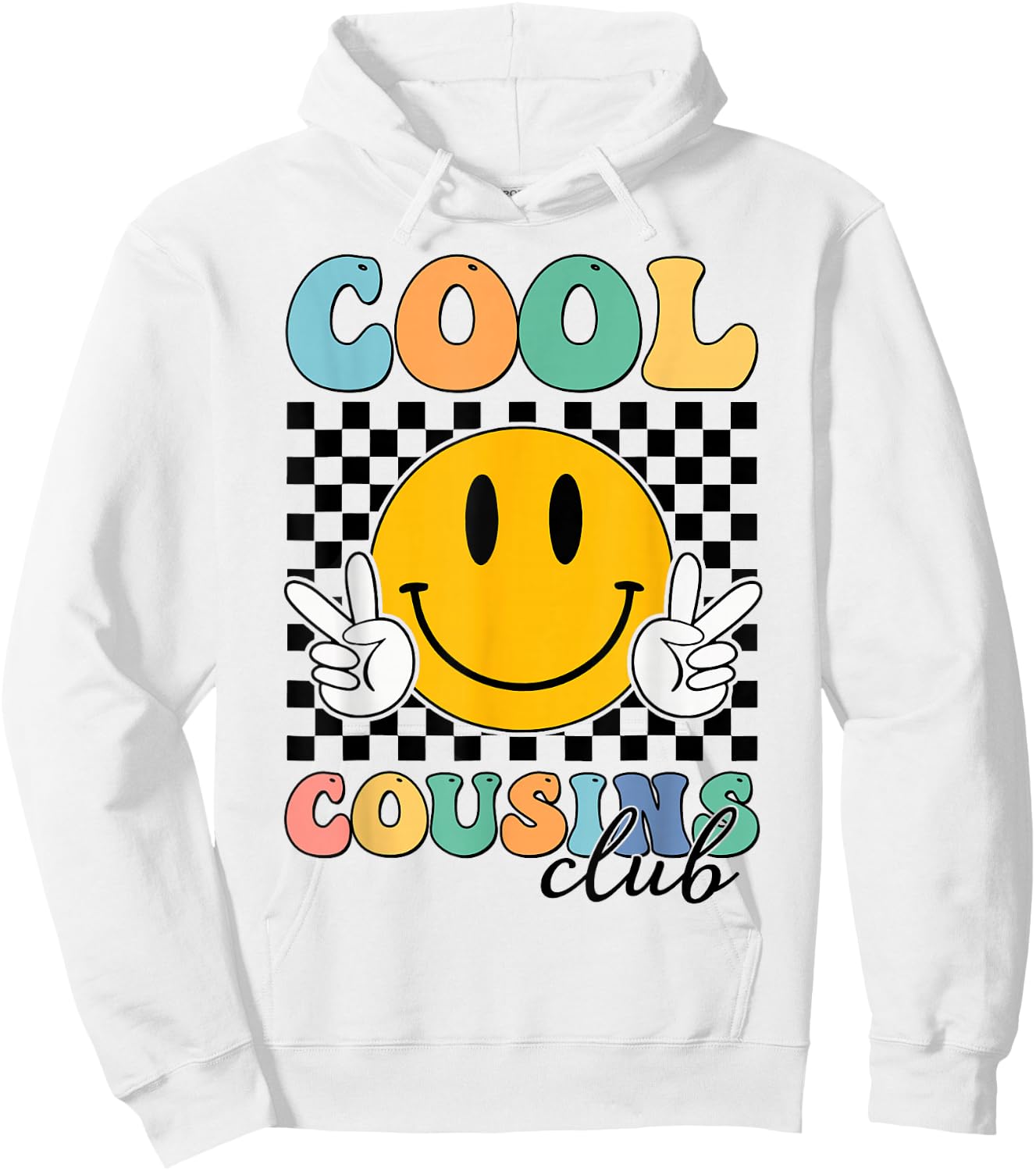 Cool Cousin Club Retro Cousin Matching Family Crew Hoodie - Hoodie | White