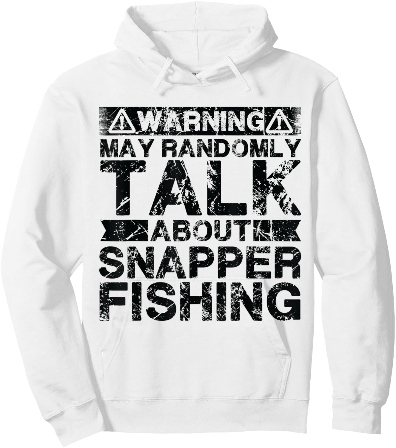 Warning May Talk About Fishing - Snapper Fish Hoodie - Hoodie | White