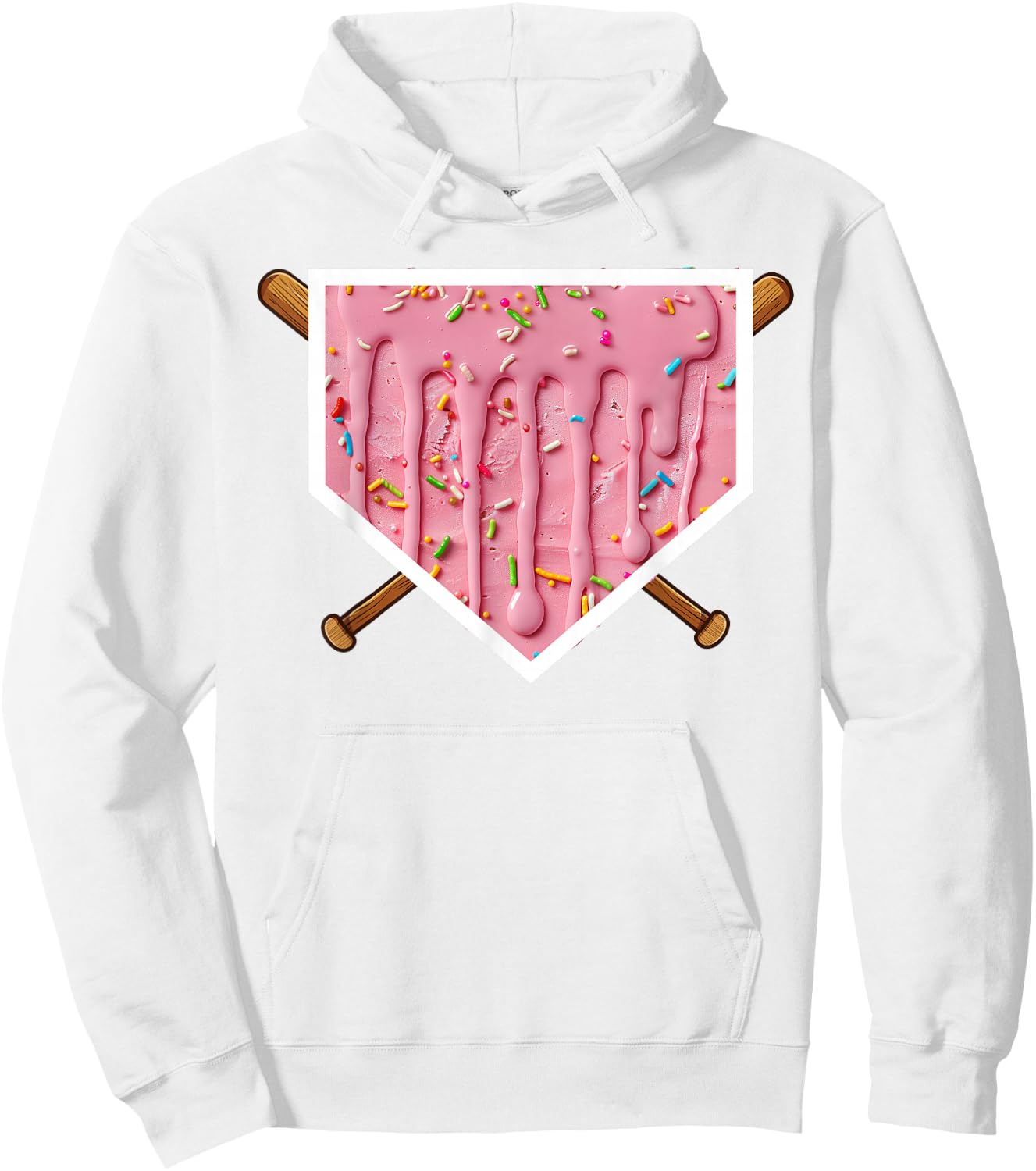Baseball Drip For Boys Home Plate Drip Hoodie - Hoodie | White
