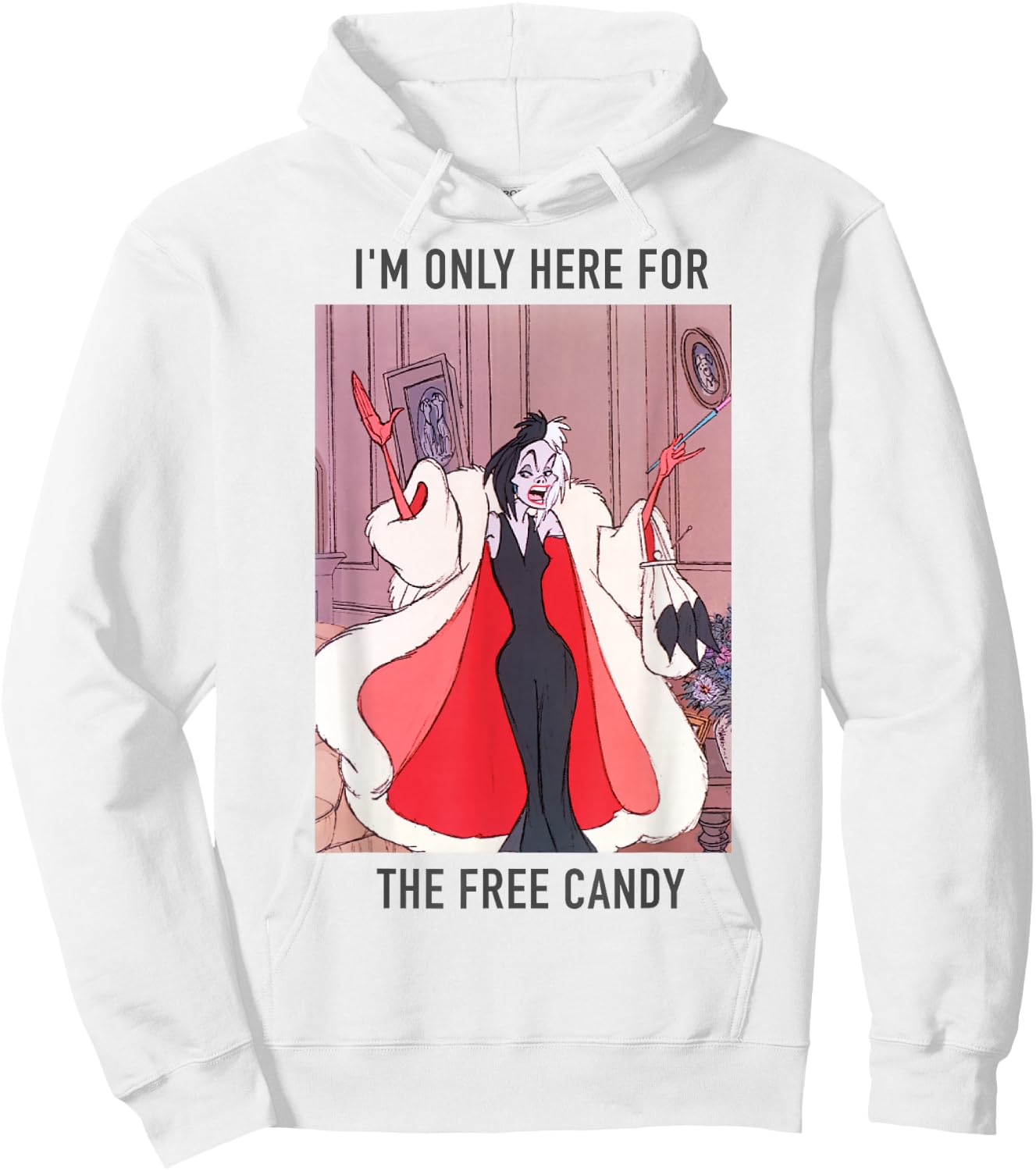 Disney 101 Dalmatians Halloween Cruella De Vil Poster Hoodie - Hoodie | White