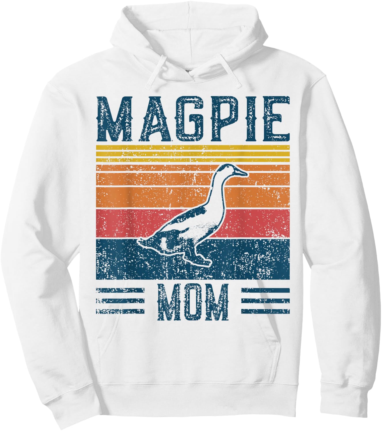 Best Duck Mom Women - Vintage Magpie Hoodie - Hoodie | White