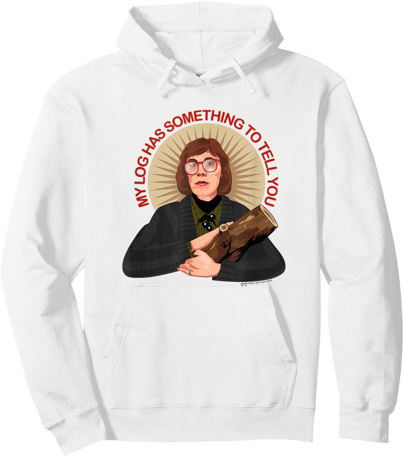 Twin Peaks Log Lady , gray Hoodie - Hoodie | White