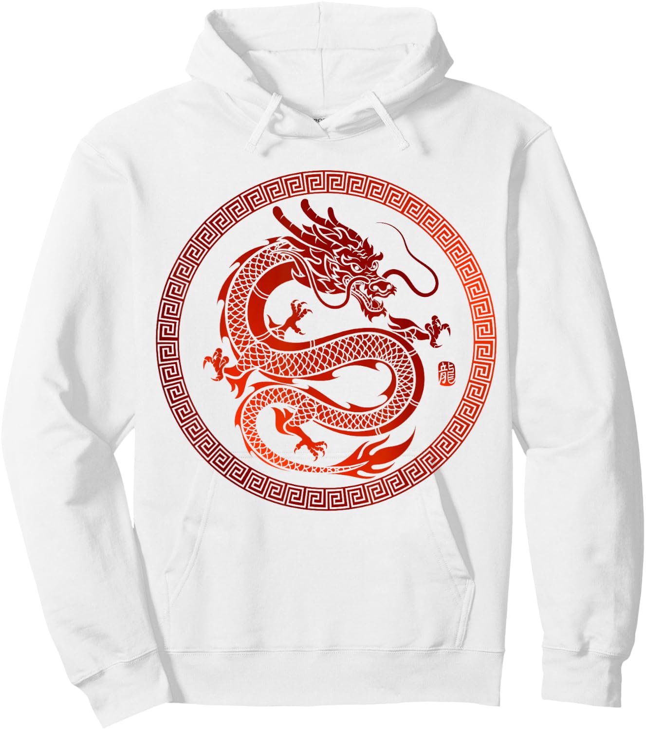 Chinese Dragon , Small Hoodie - Hoodie | White