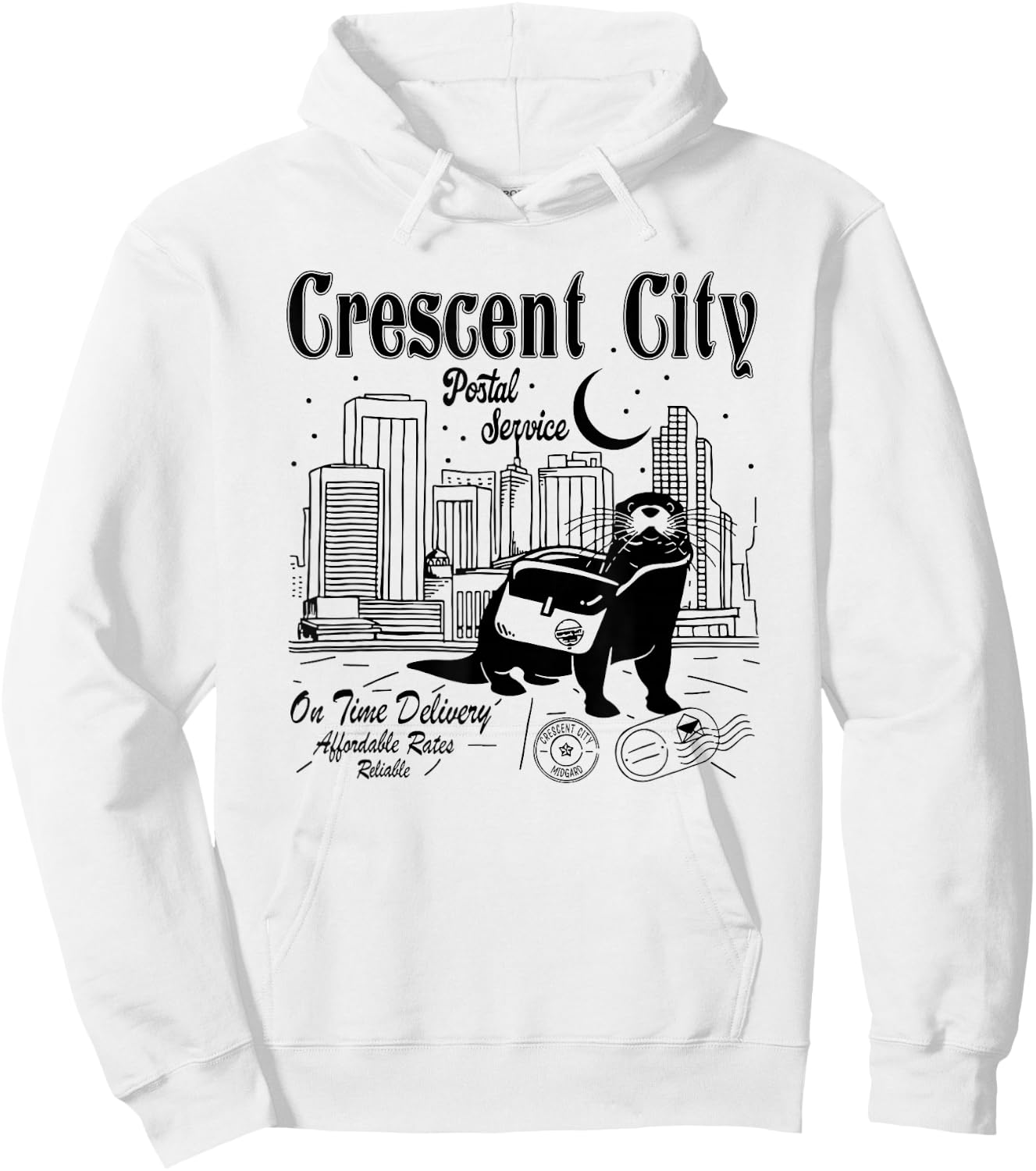 Crescent City Postal Service, Funny Crescent City Otter Hoodie - Hoodie | White