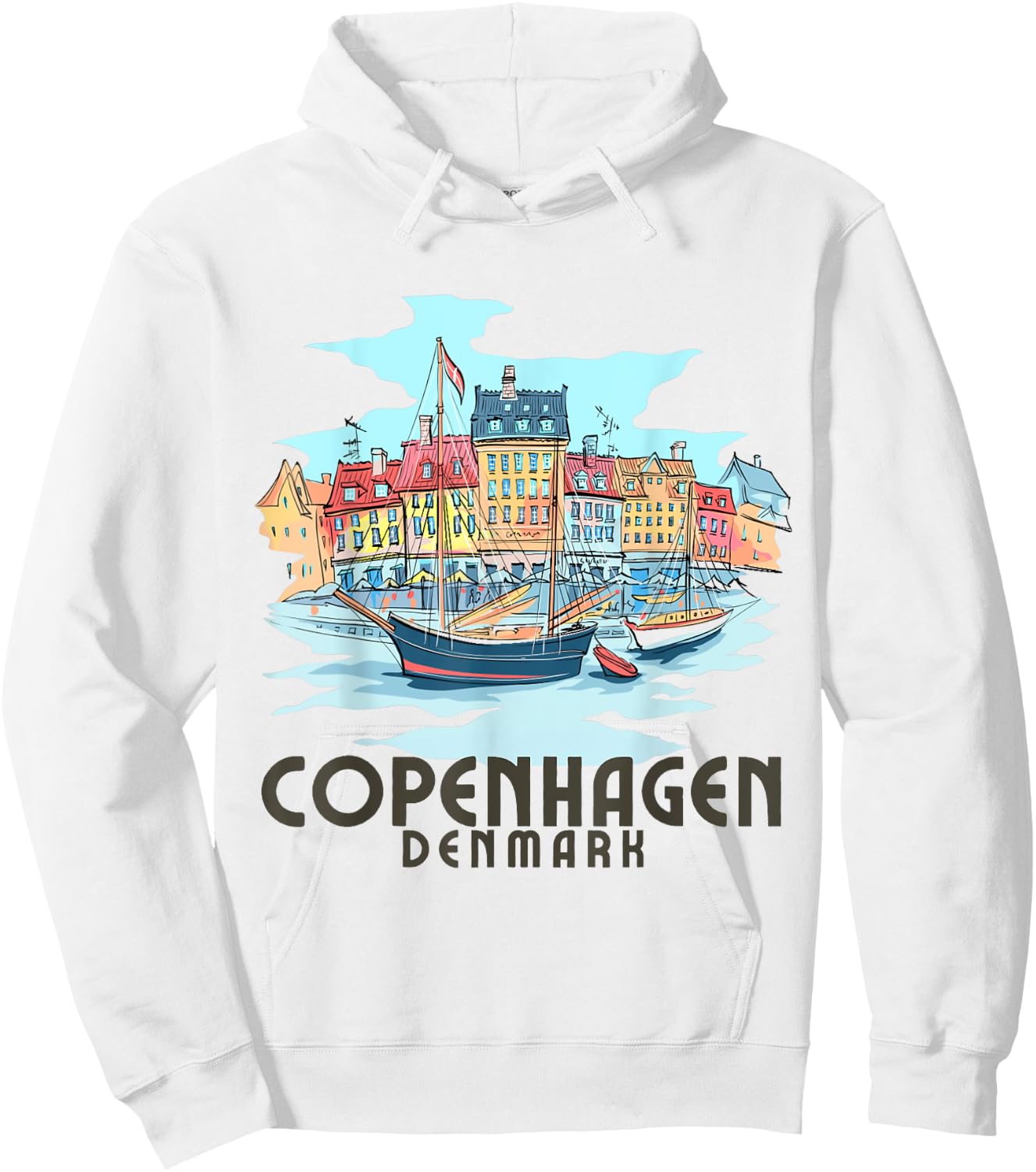 Copenhagen Denmark / Copenhagen Hoodie - Hoodie | White