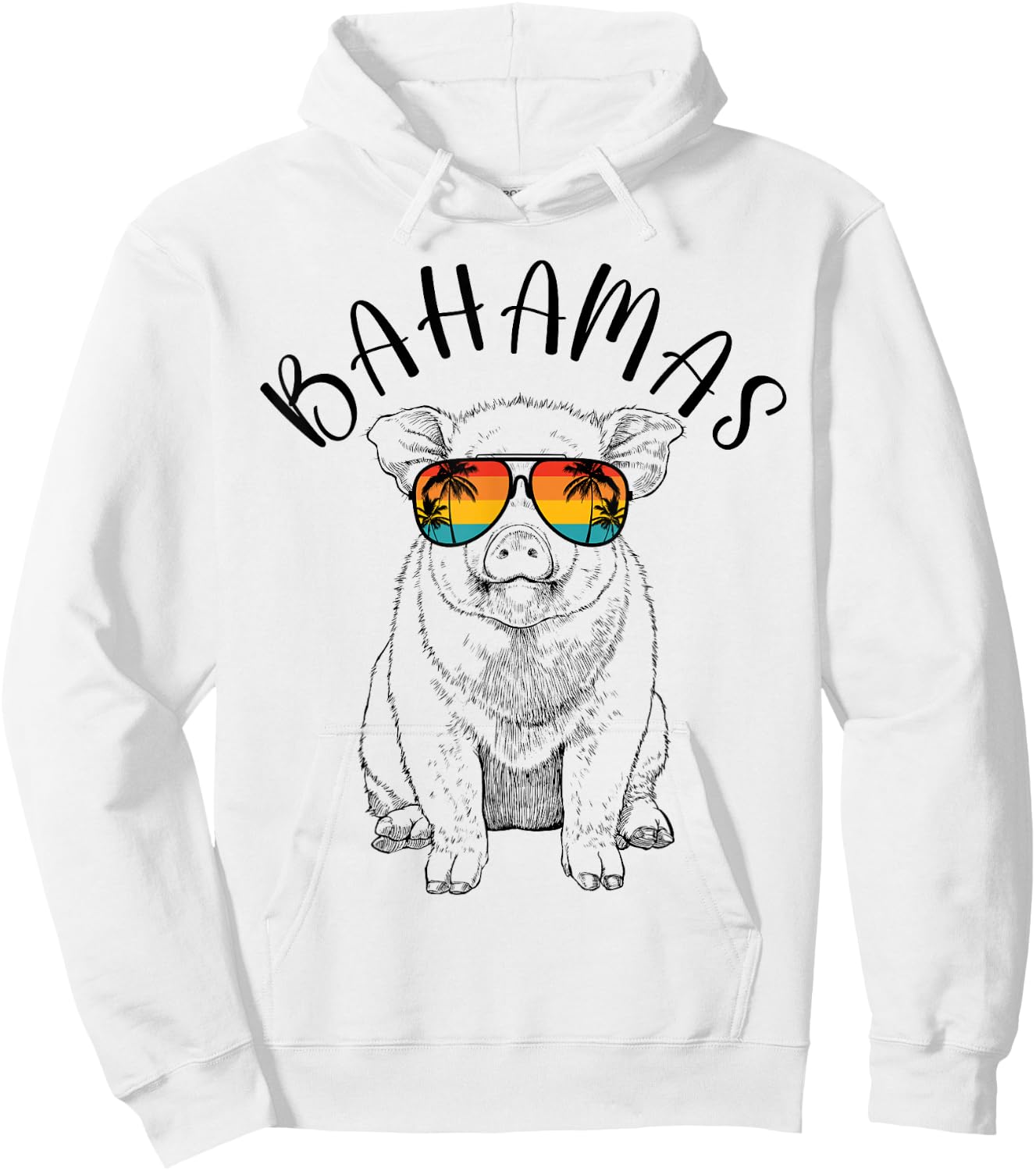 Bahamas Pig Bahamas Souvenir Family Vacation Trip Hoodie - Hoodie | White