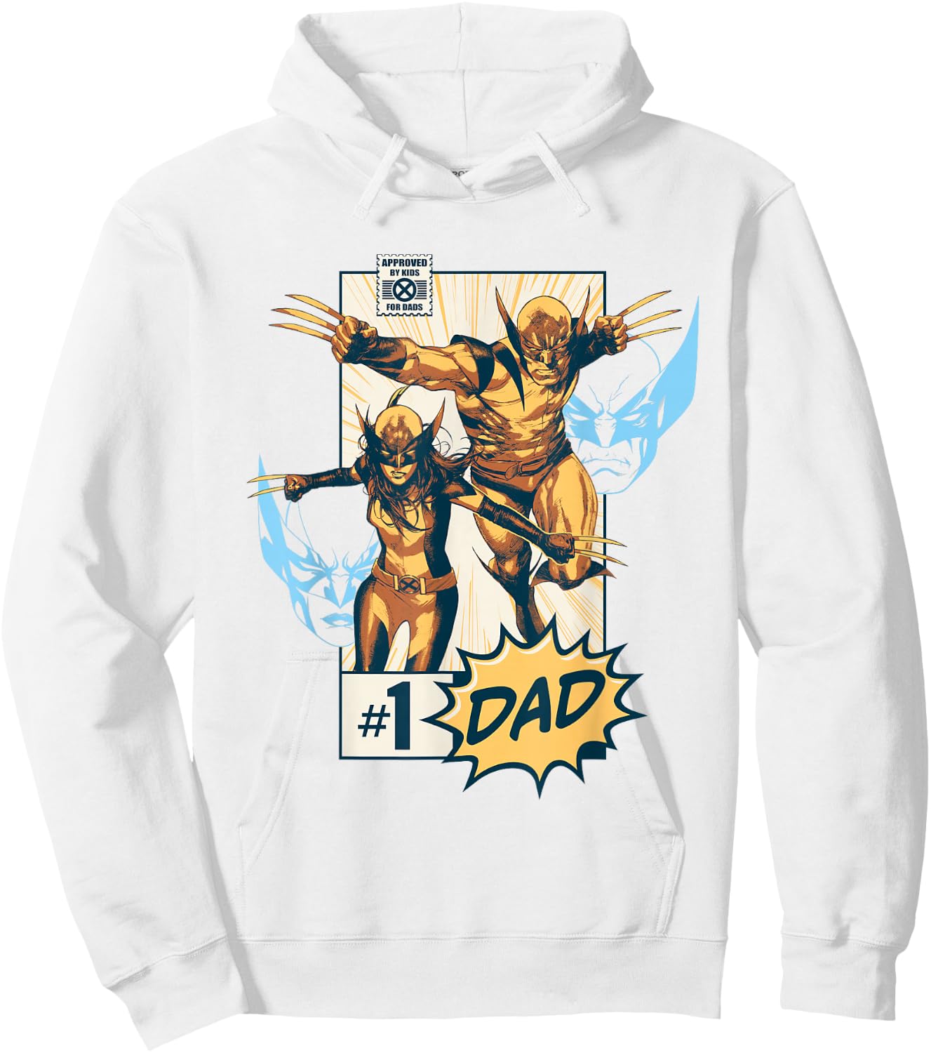 Marvel X-Men Wolverine & X-23#1 Dad Hoodie - Hoodie | White