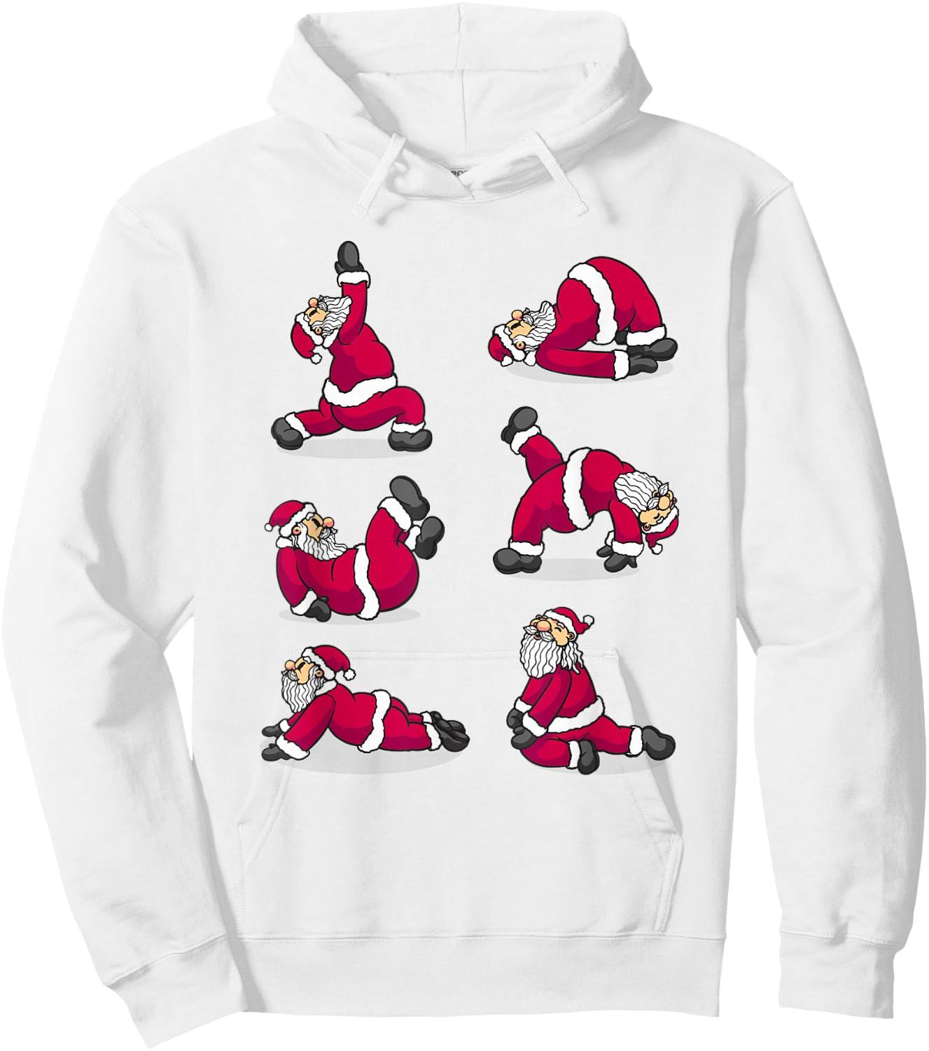 Santa Claus Practicing Yoga Hoodie - Hoodie | White
