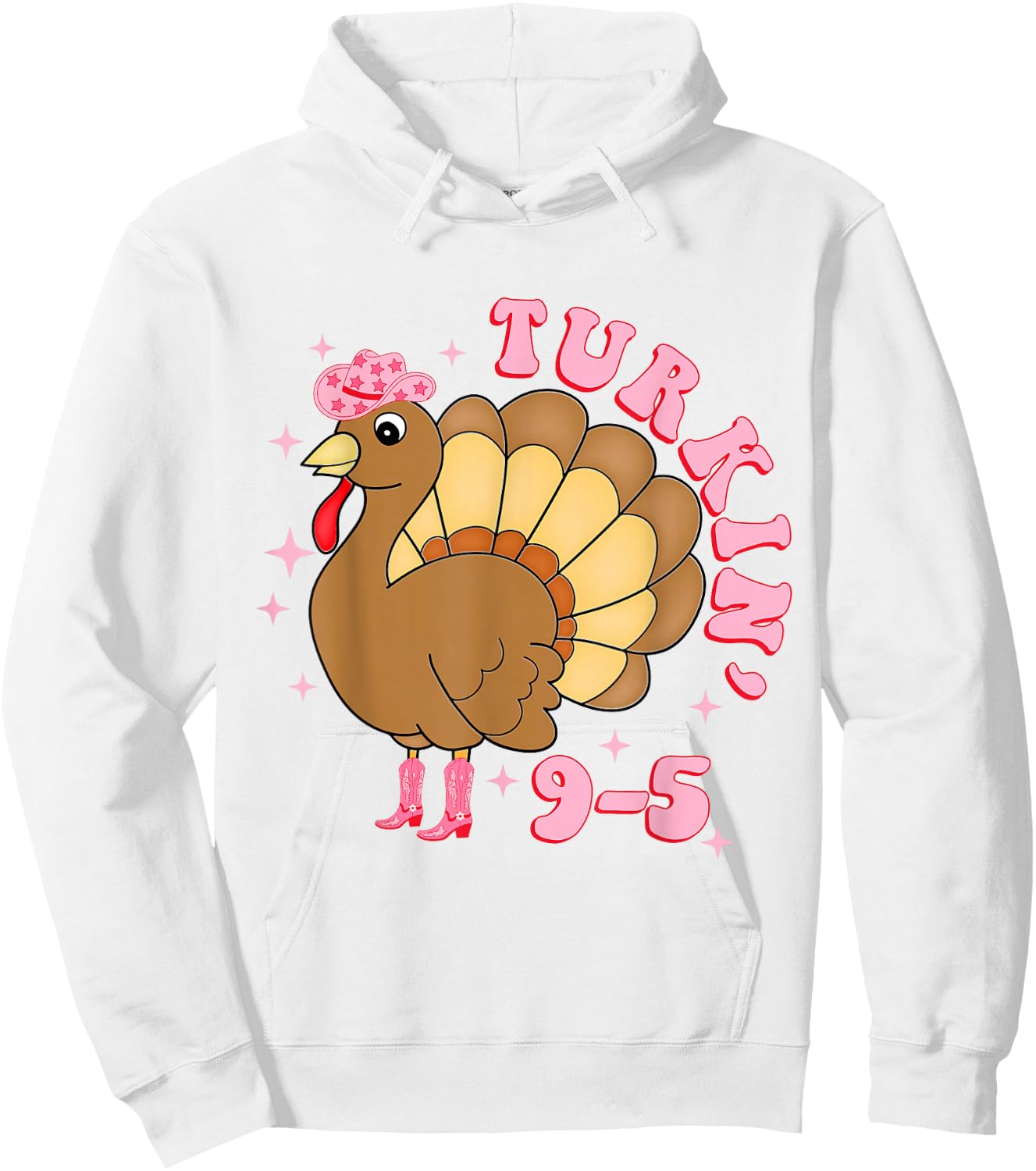 Turkin' 9 to 5 Funny Work Turkey Thanksgiving Hoodie - Hoodie | White