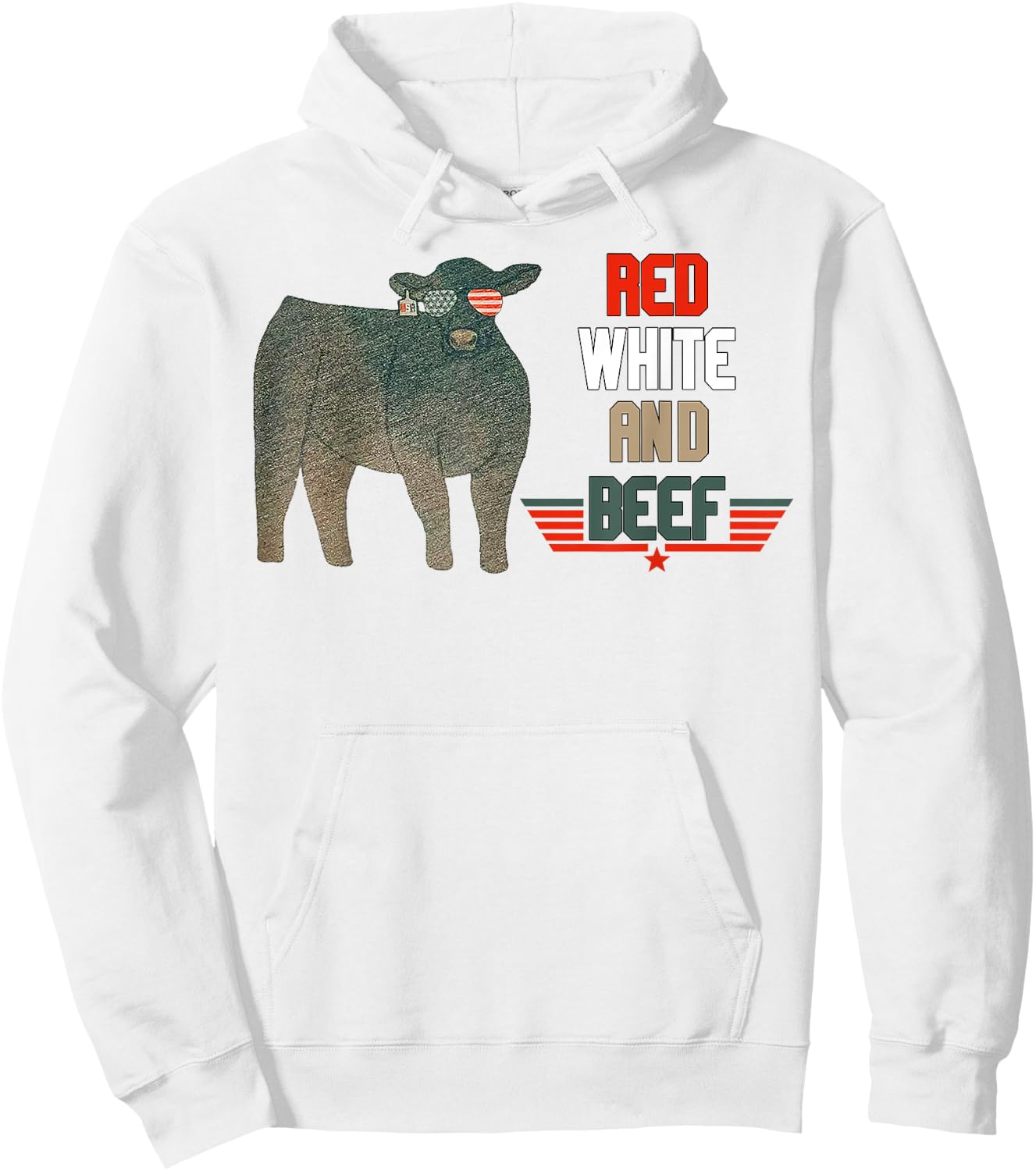 Red White And Beef Hoodie - Hoodie | White