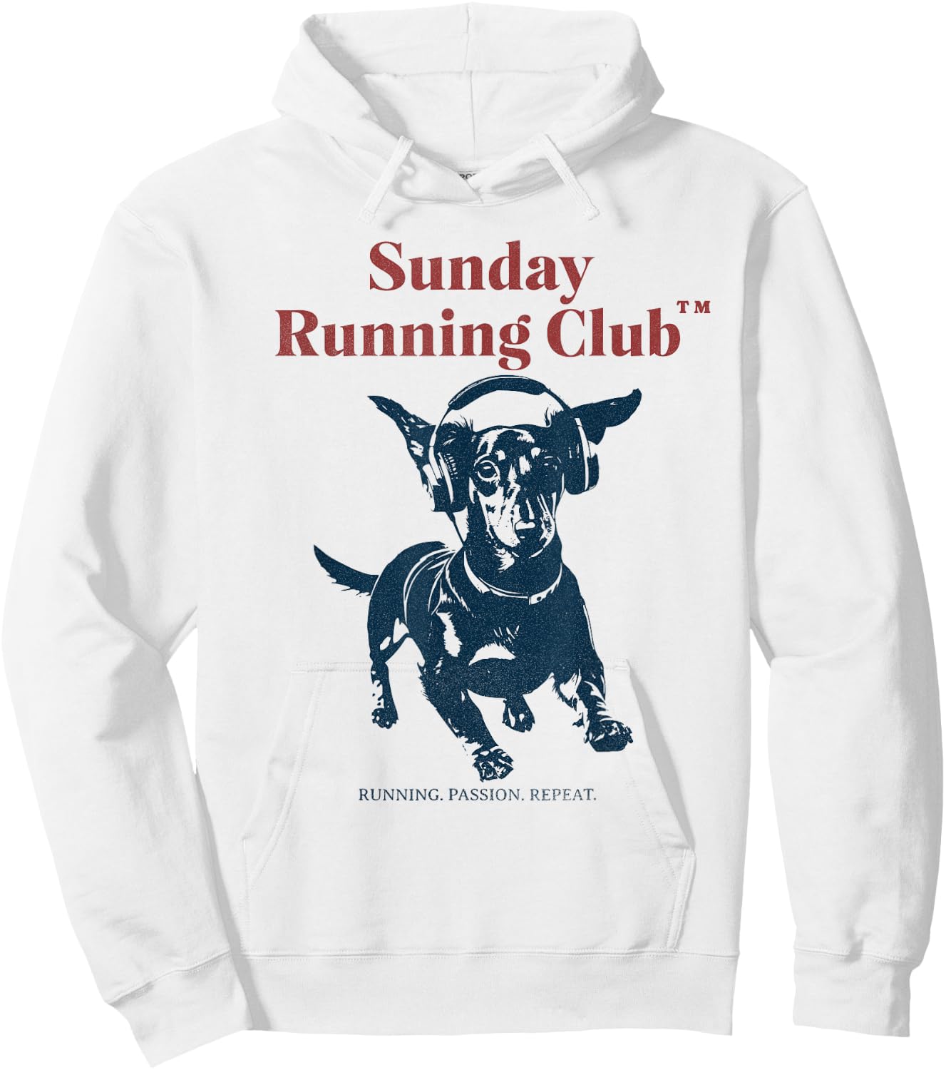 Sunday Running Club - laufender Dackel Hoodie - Hoodie | White