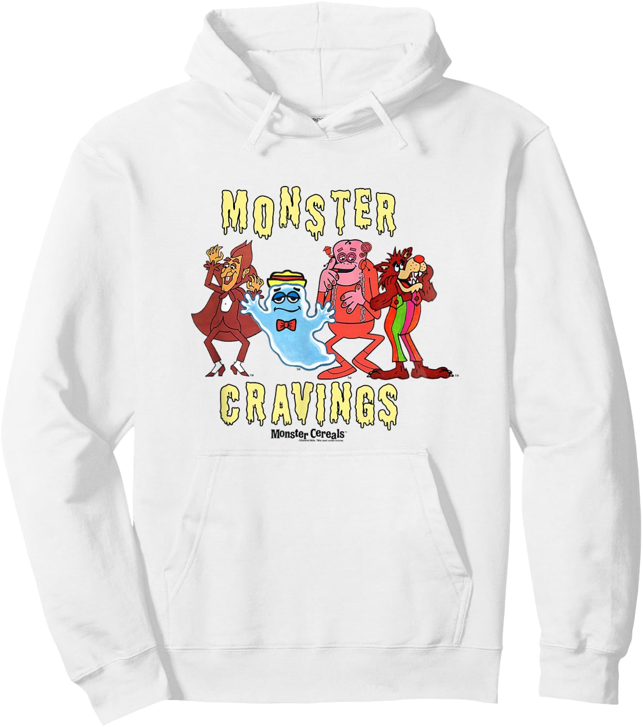 General Mills Monster Cravings Retro Mascots Group Shot Hoodie - Hoodie | White