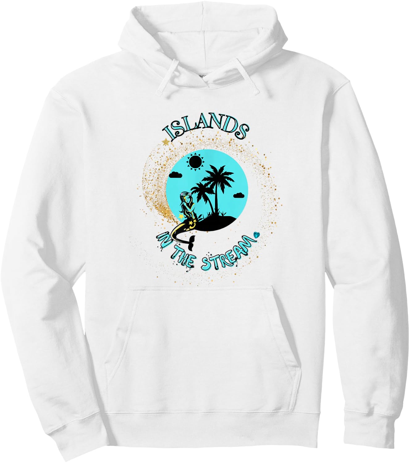 Islands in the stream with mermaid Hoodie - Hoodie | White