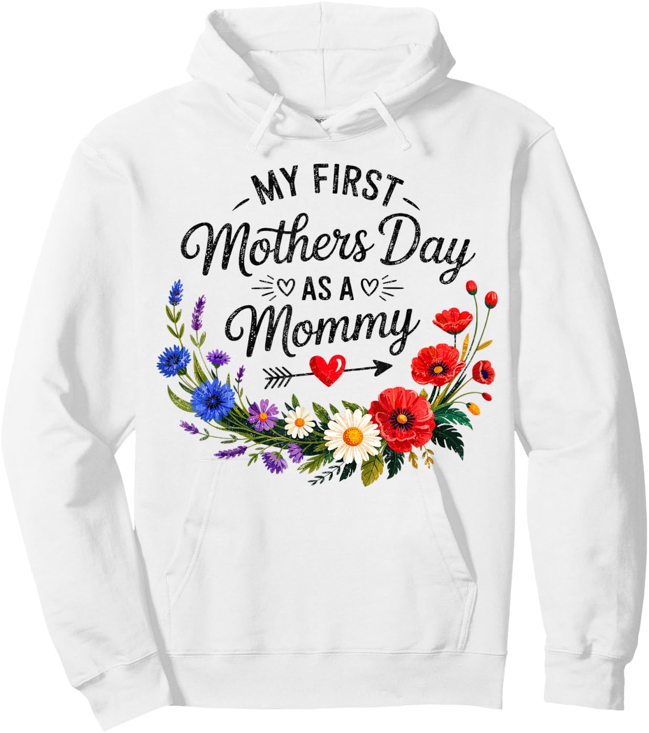Mein erster Muttertag als Mama Muttertag 2026 Neue Mama Hoodie - Hoodie | White